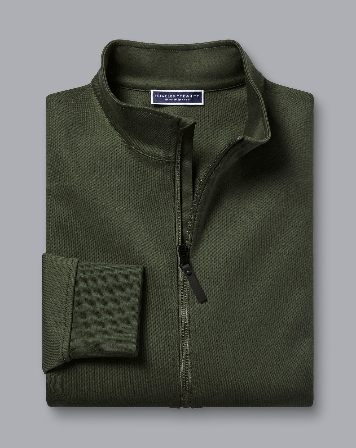 Performance Funnel Neck Jacket - Olive Green