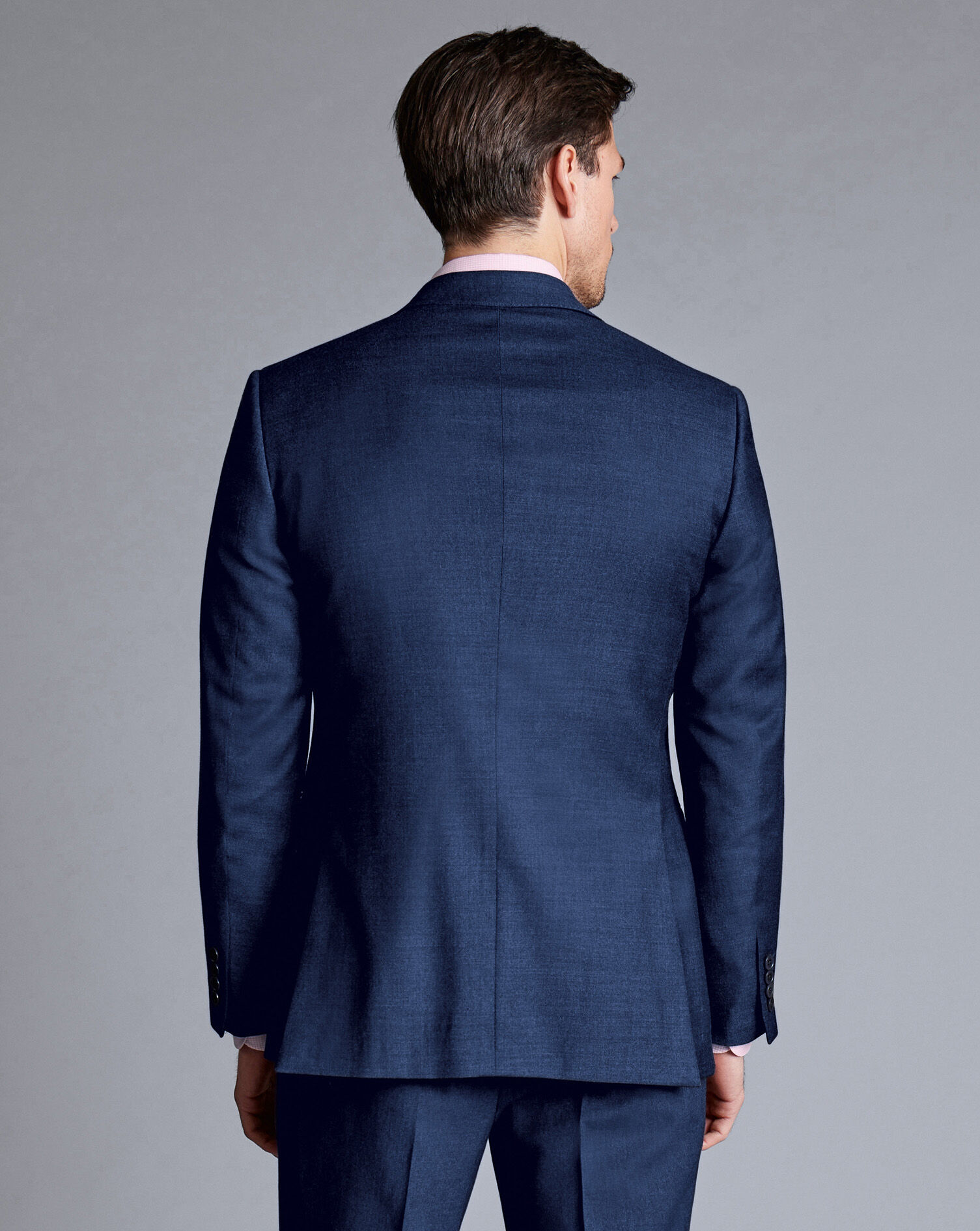 Natural Stretch Twill Suit Jacket - Mid Blue