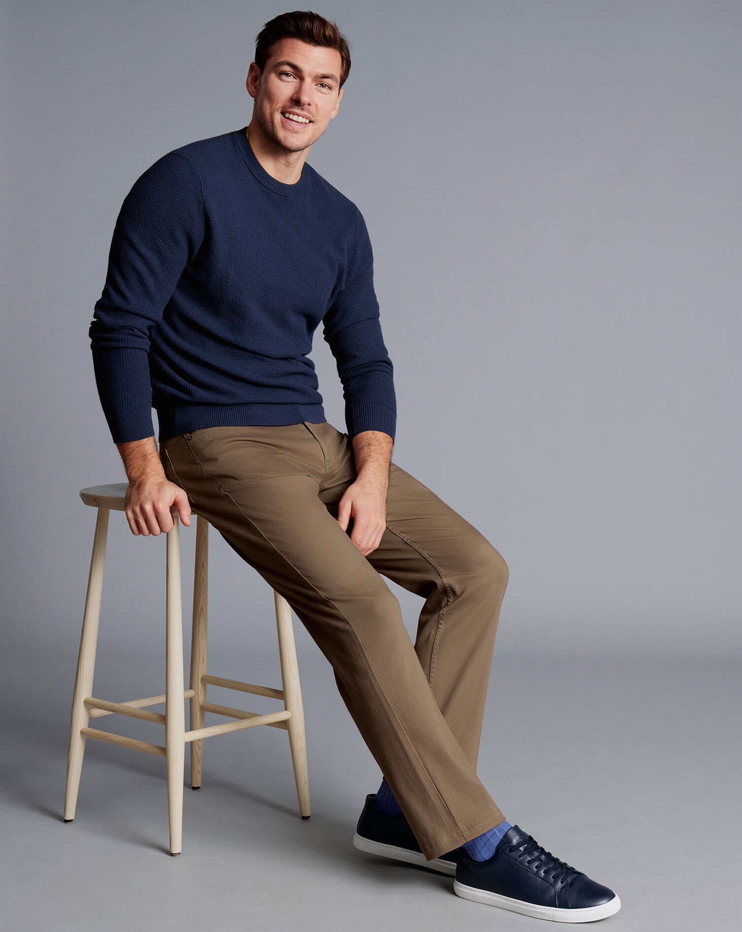 Washed Texture 5 Pocket Pants - Taupe