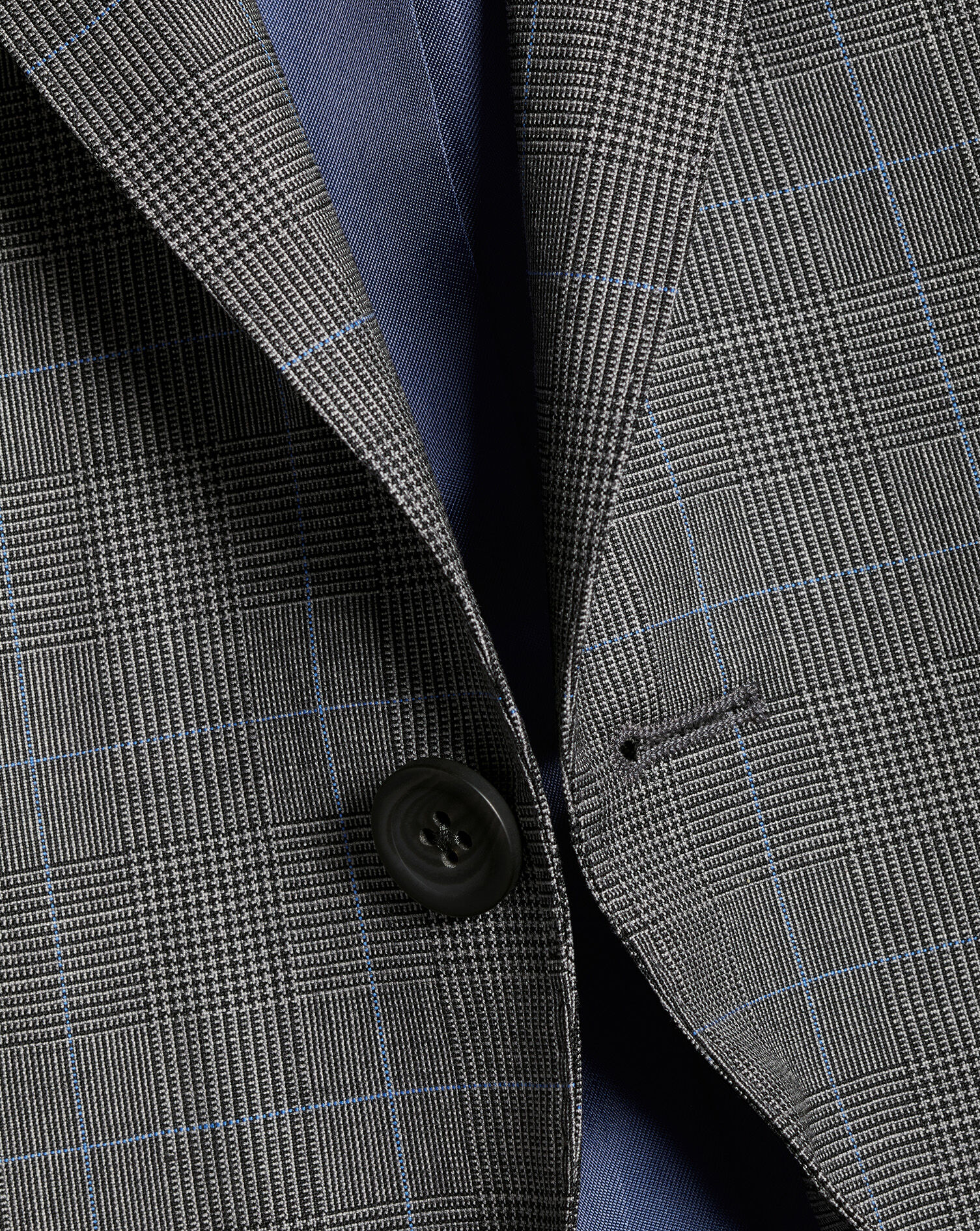 Italian Luxury Prince of Wales Check Suit Jacket - Grey