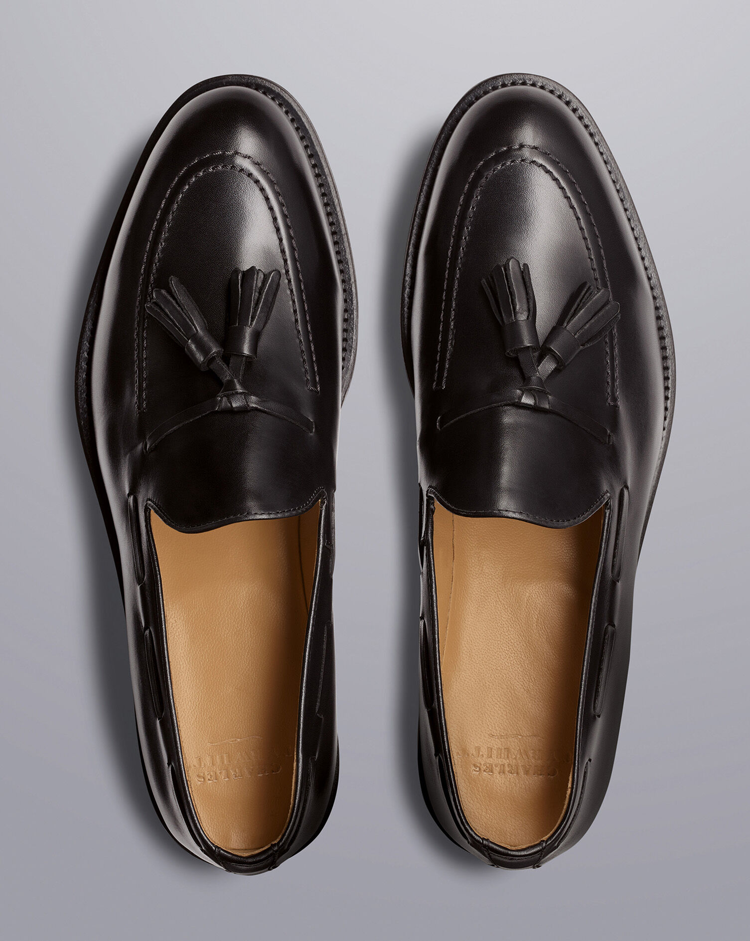 Leather Tassel Loafers - Black