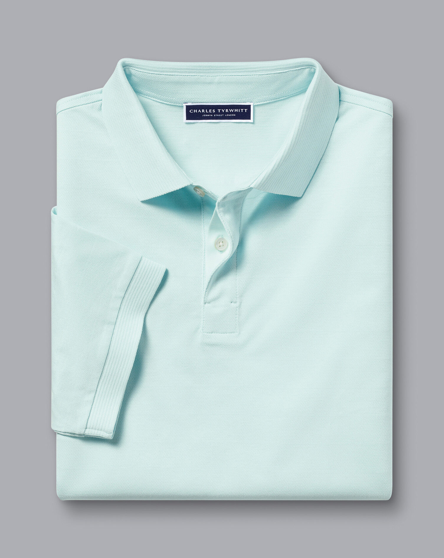 Tyrwhitt Cool Polo - Pale Teal Green