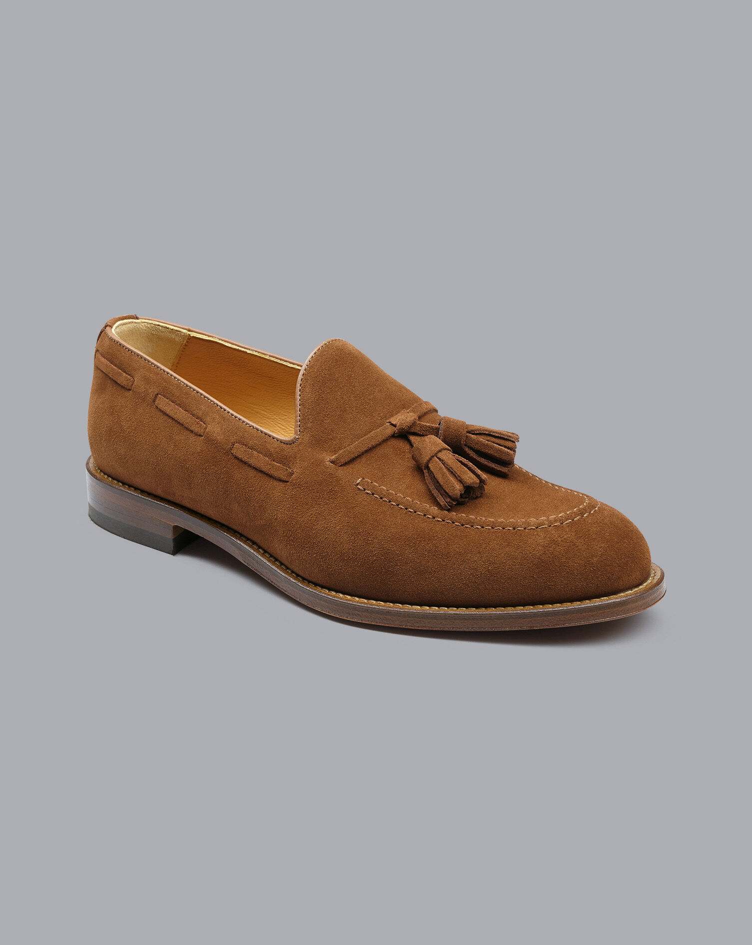 Suede Tassel Loafers - Chestnut Brown