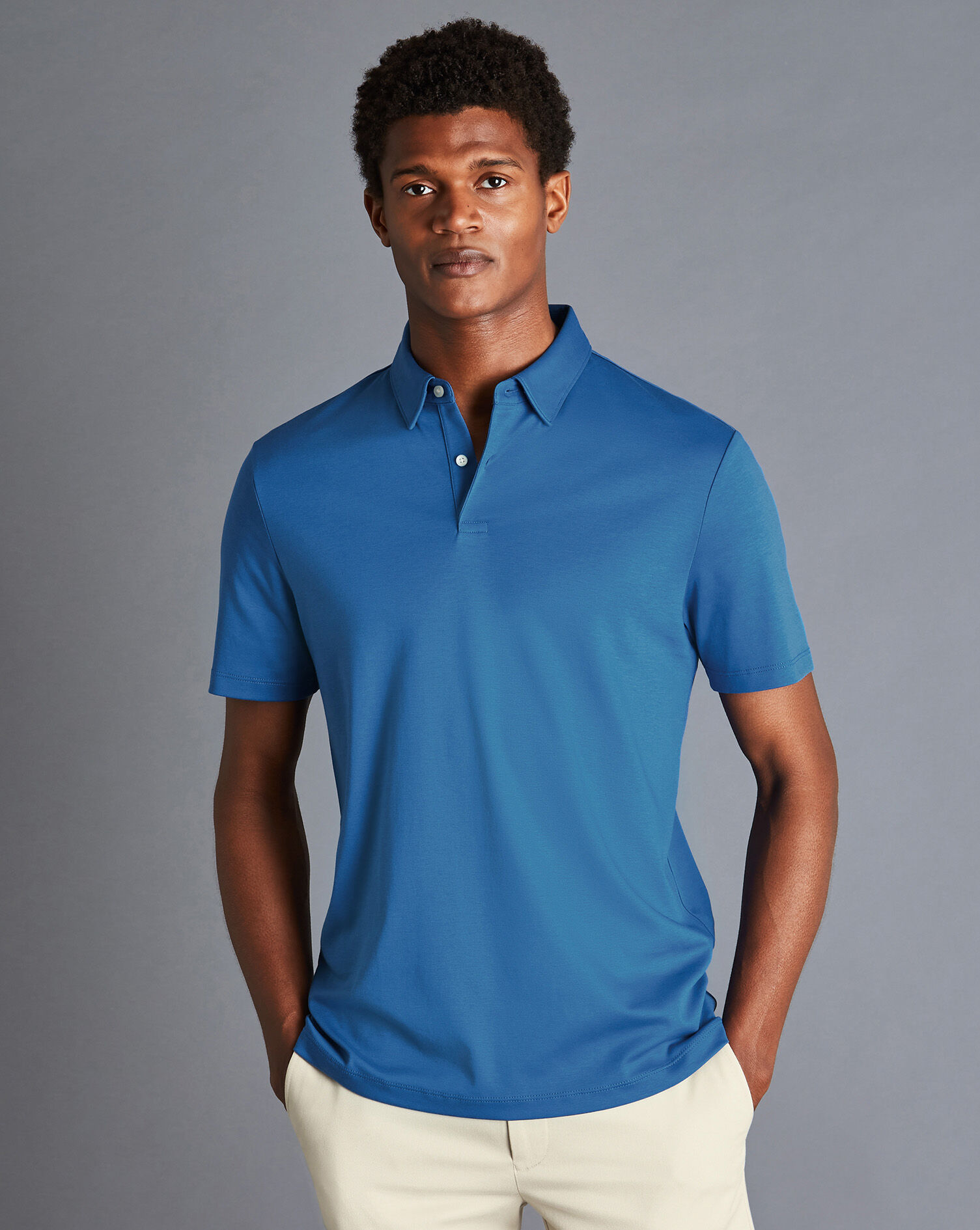 Smart Jersey Polo - Ocean Blue