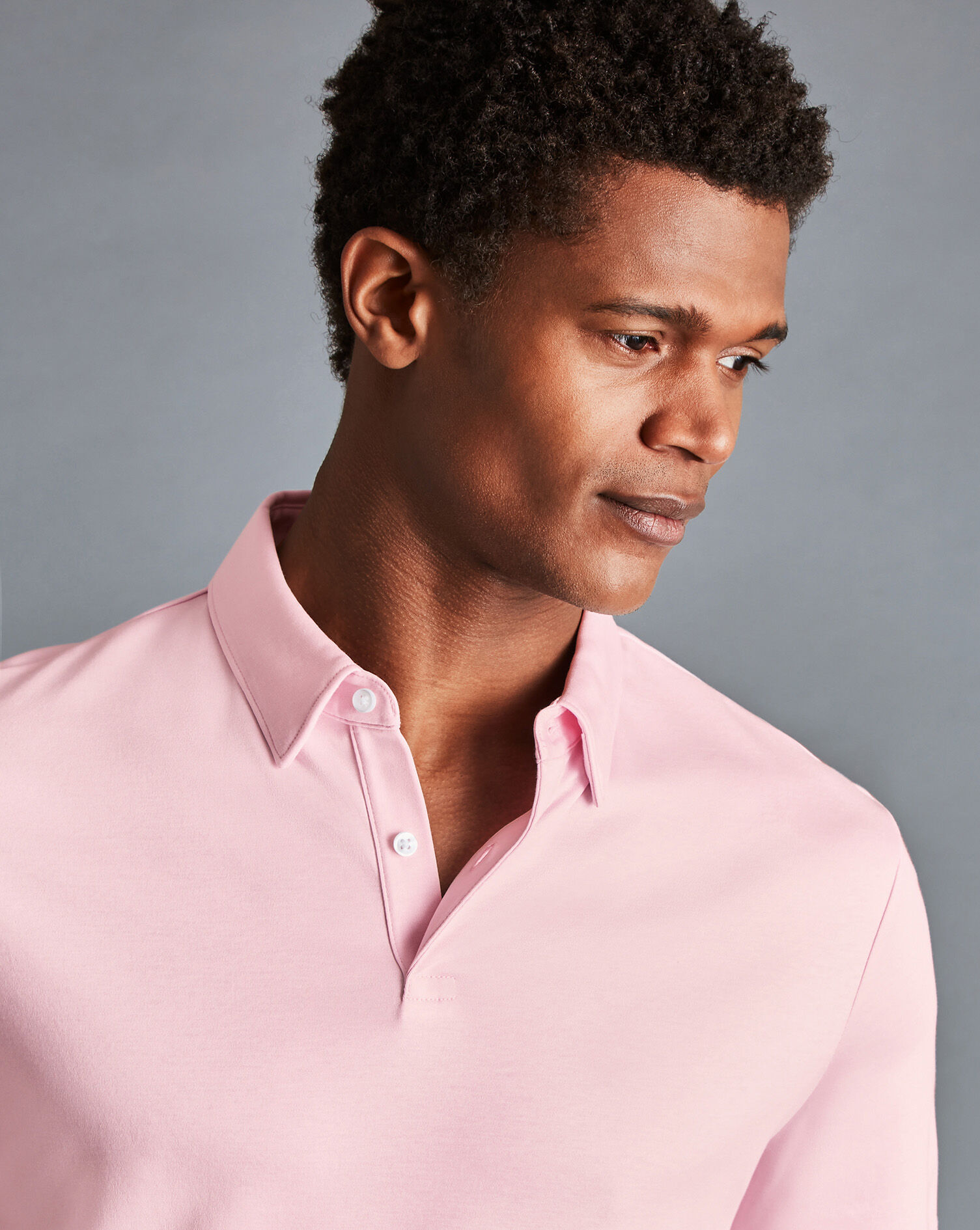 Smart Jersey Polo - Light Pink