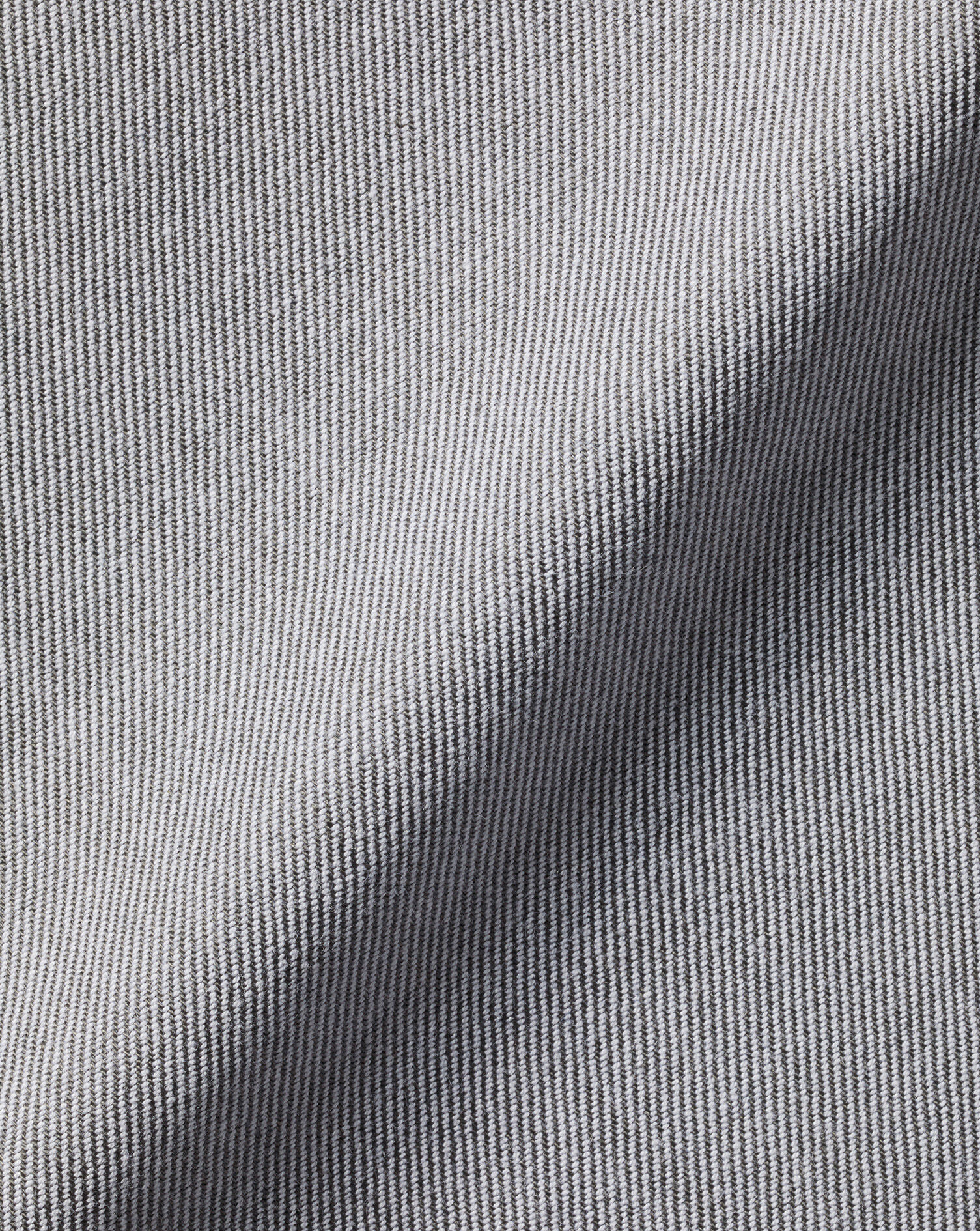 Button-Down Collar Brushed Cotton Twill Shirt - Light Grey