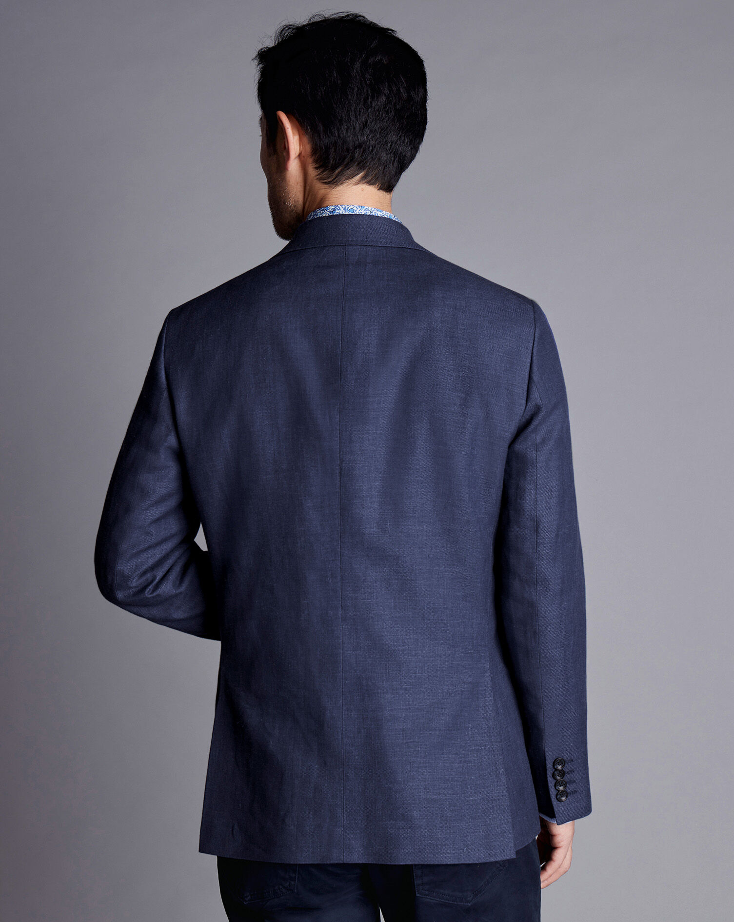 Linen Cotton Jacket - Indigo Blue