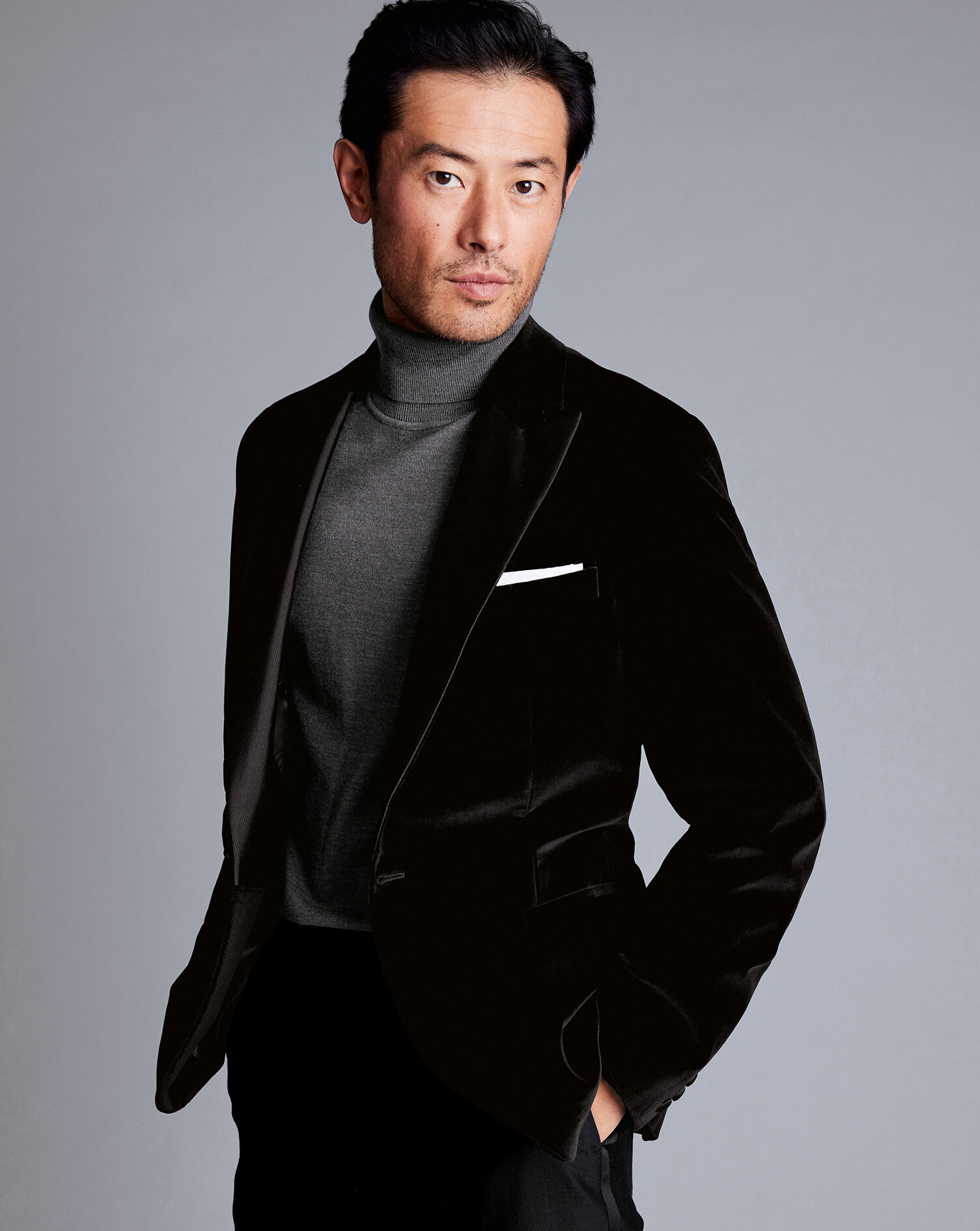 Italian Velvet Jacket - Black