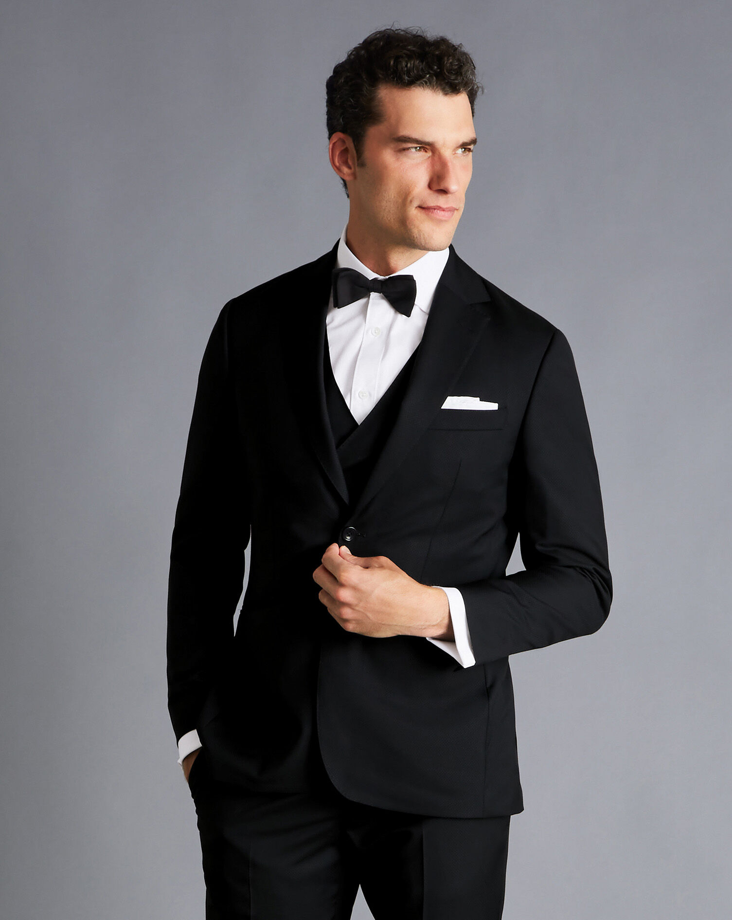 Italian Tuxedo Jacket - Black