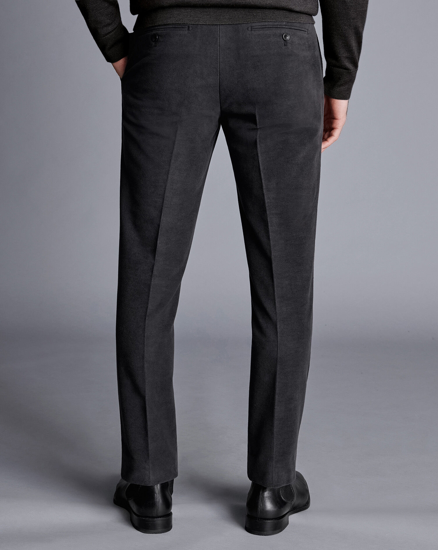 Italian Moleskin Pants - Dark Grey