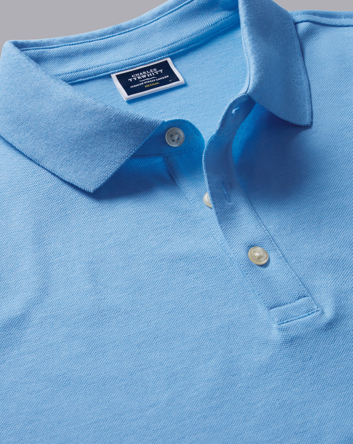 Tyrwhitt Pique Polo - Sky Blue