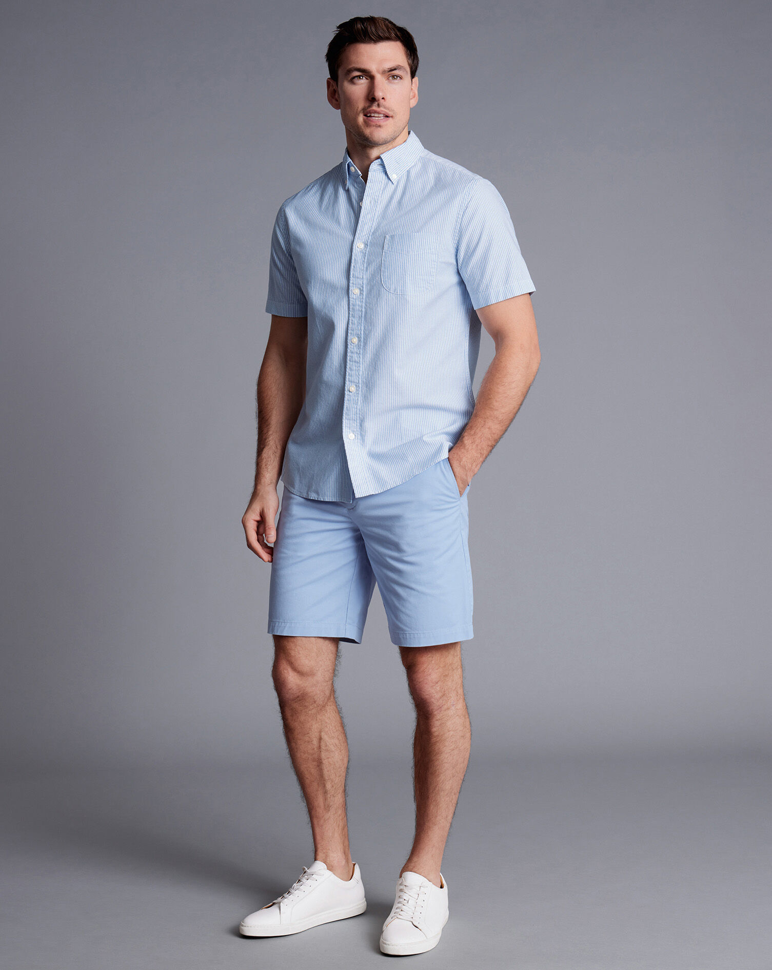 Cotton Shorts - Cornflower Blue