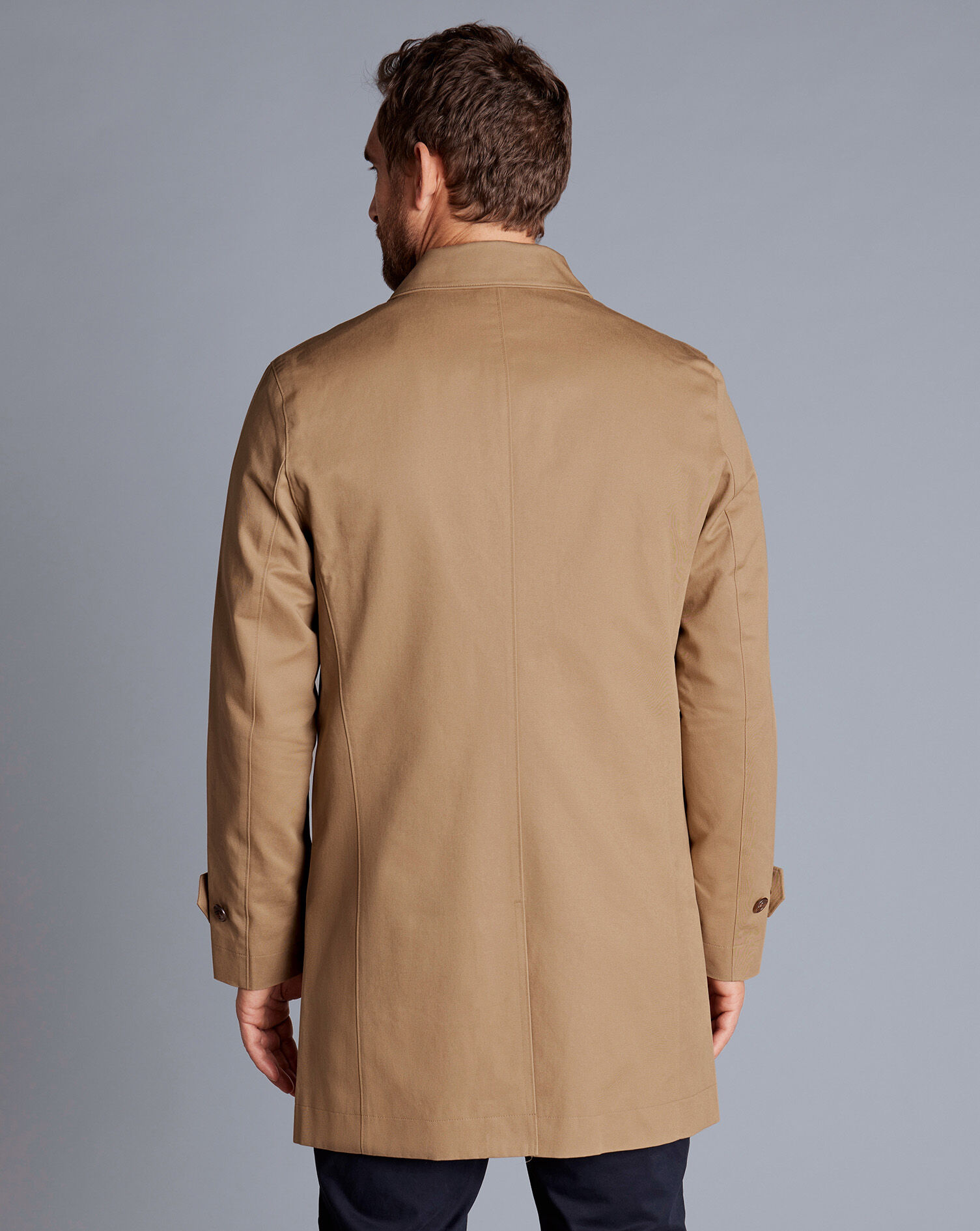 Showerproof Cotton Raincoat - Camel