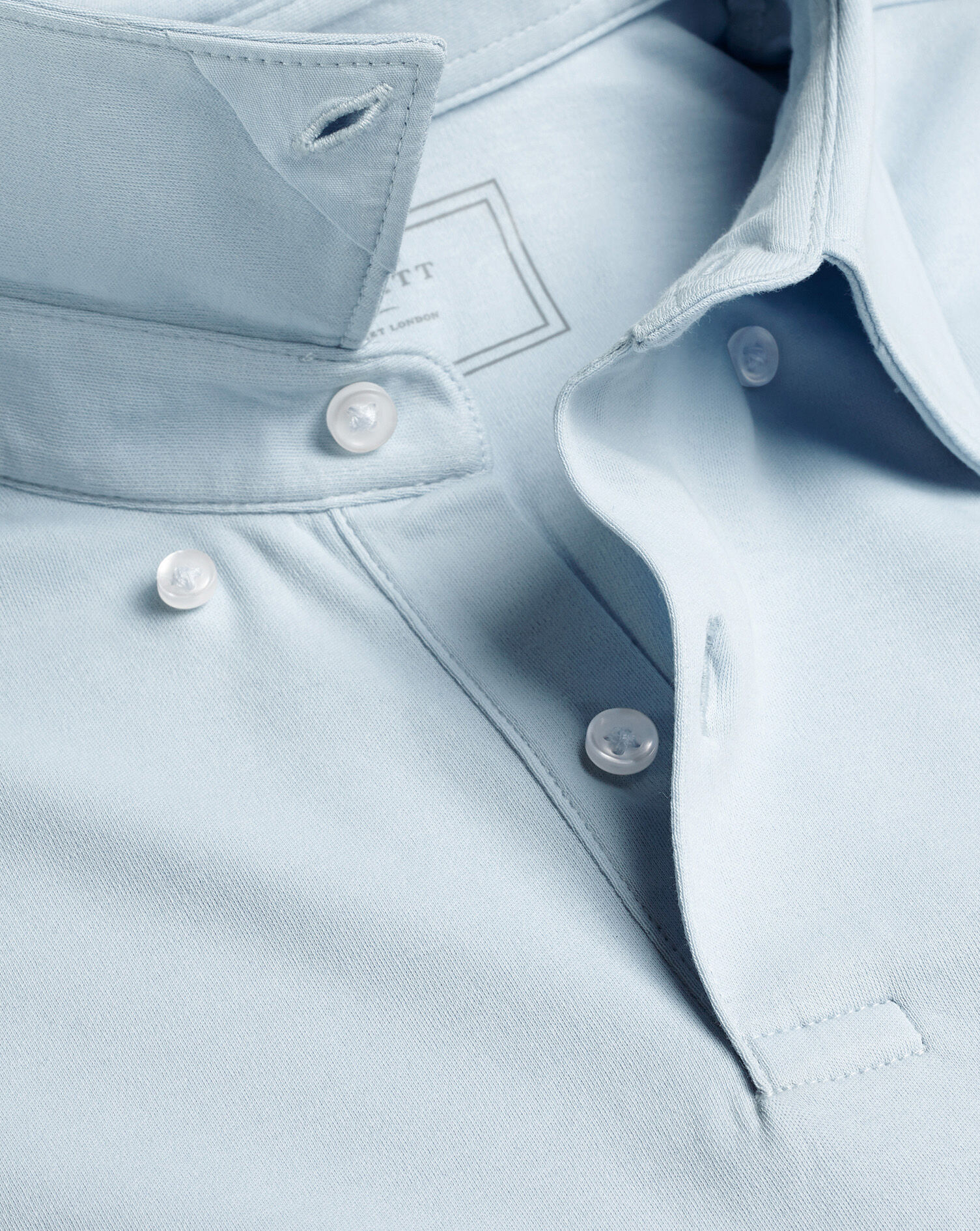 Combed Cotton Polo - Cornflower Blue