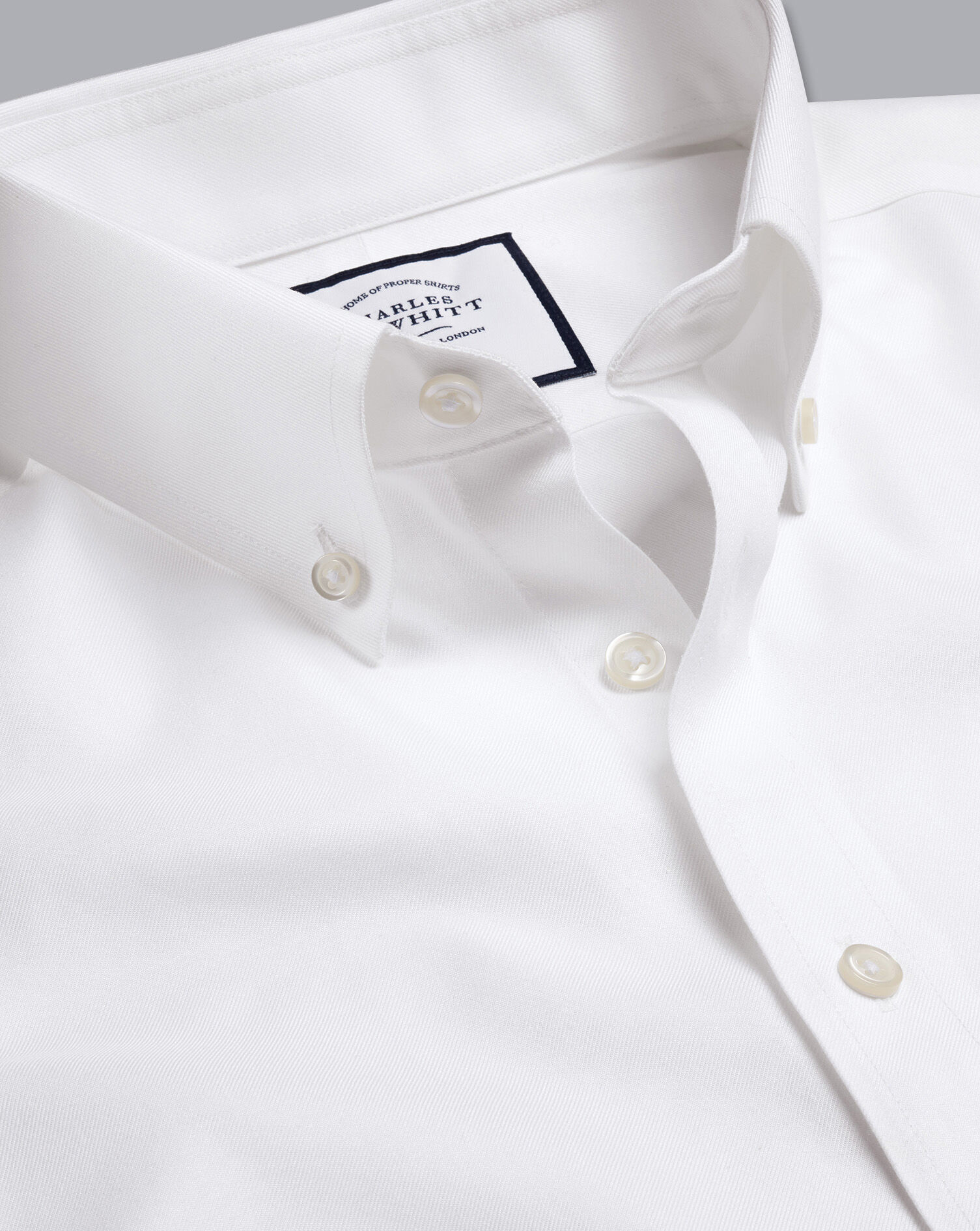 Button-Down Non-Iron Twill Shirt - White