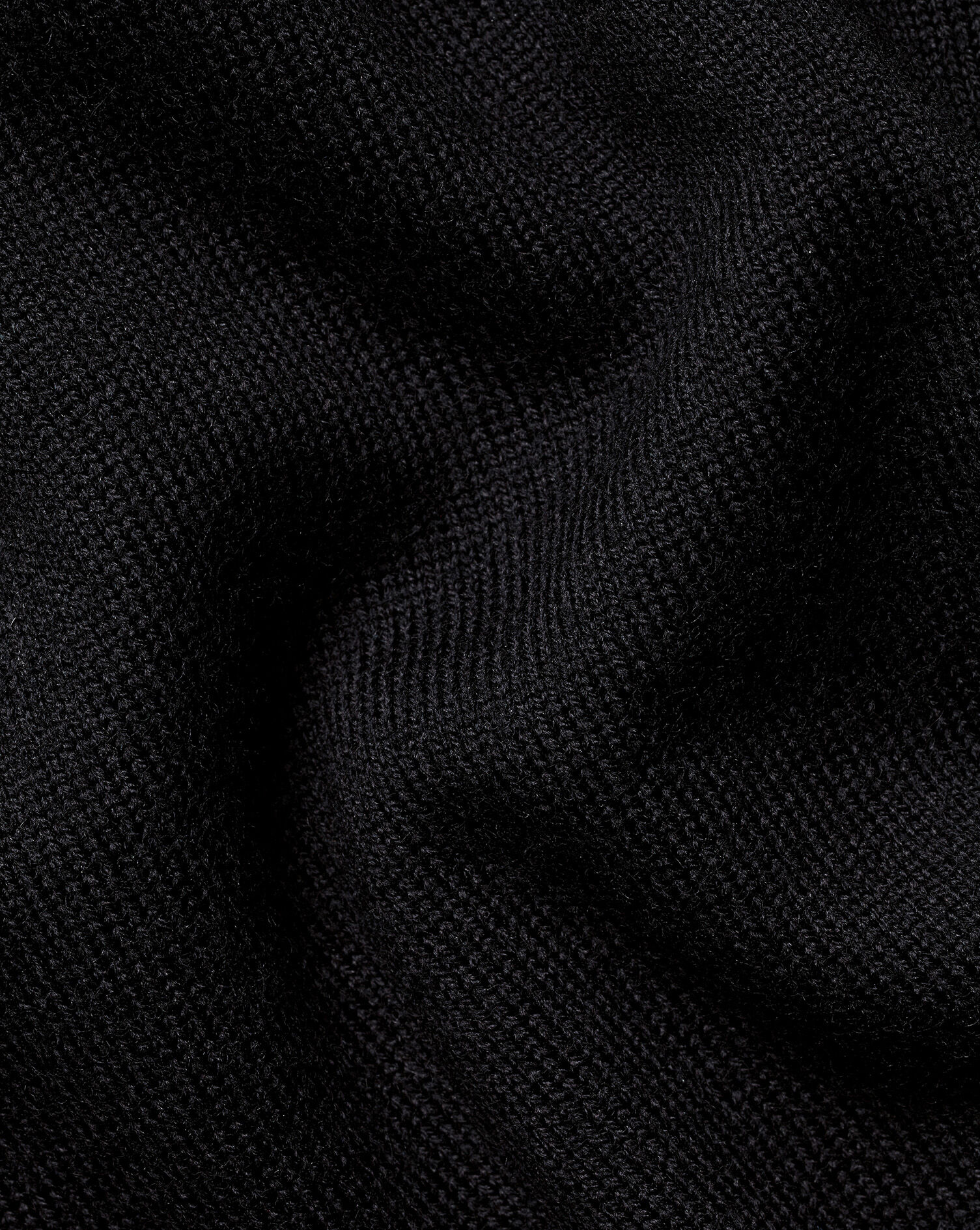 Merino V-Neck Sweater - Black