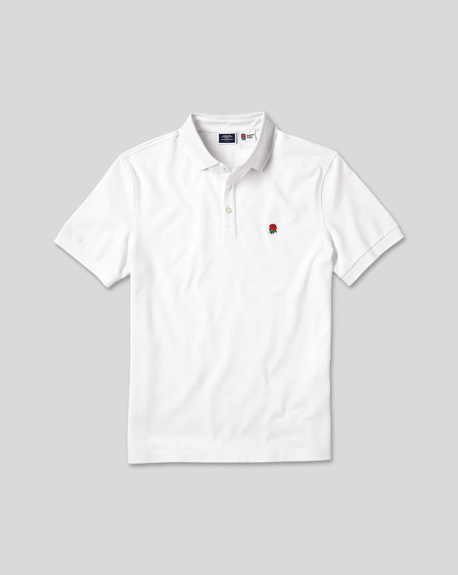 England Rugby Pique Polo - White