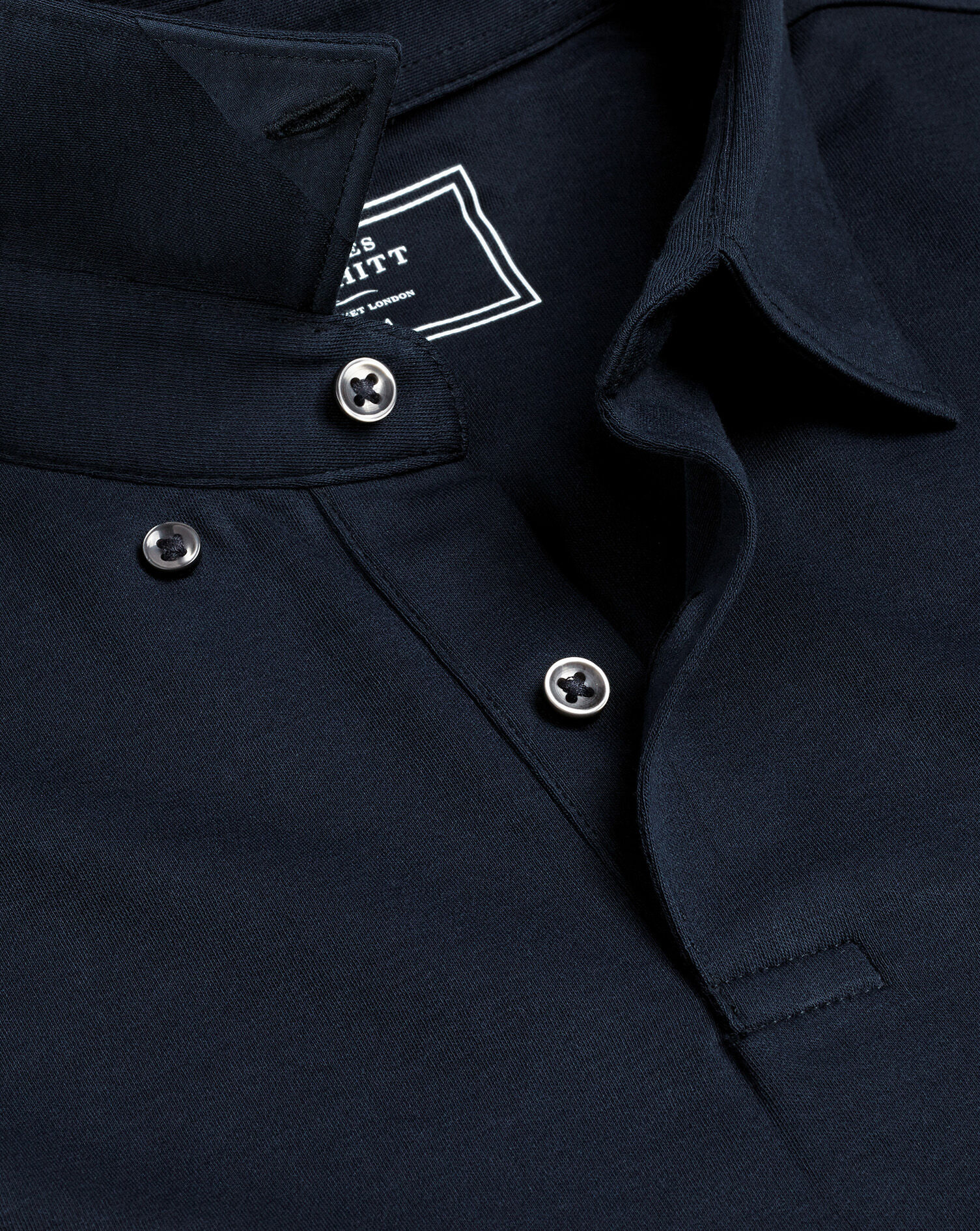 Combed Cotton Polo - Dark Navy