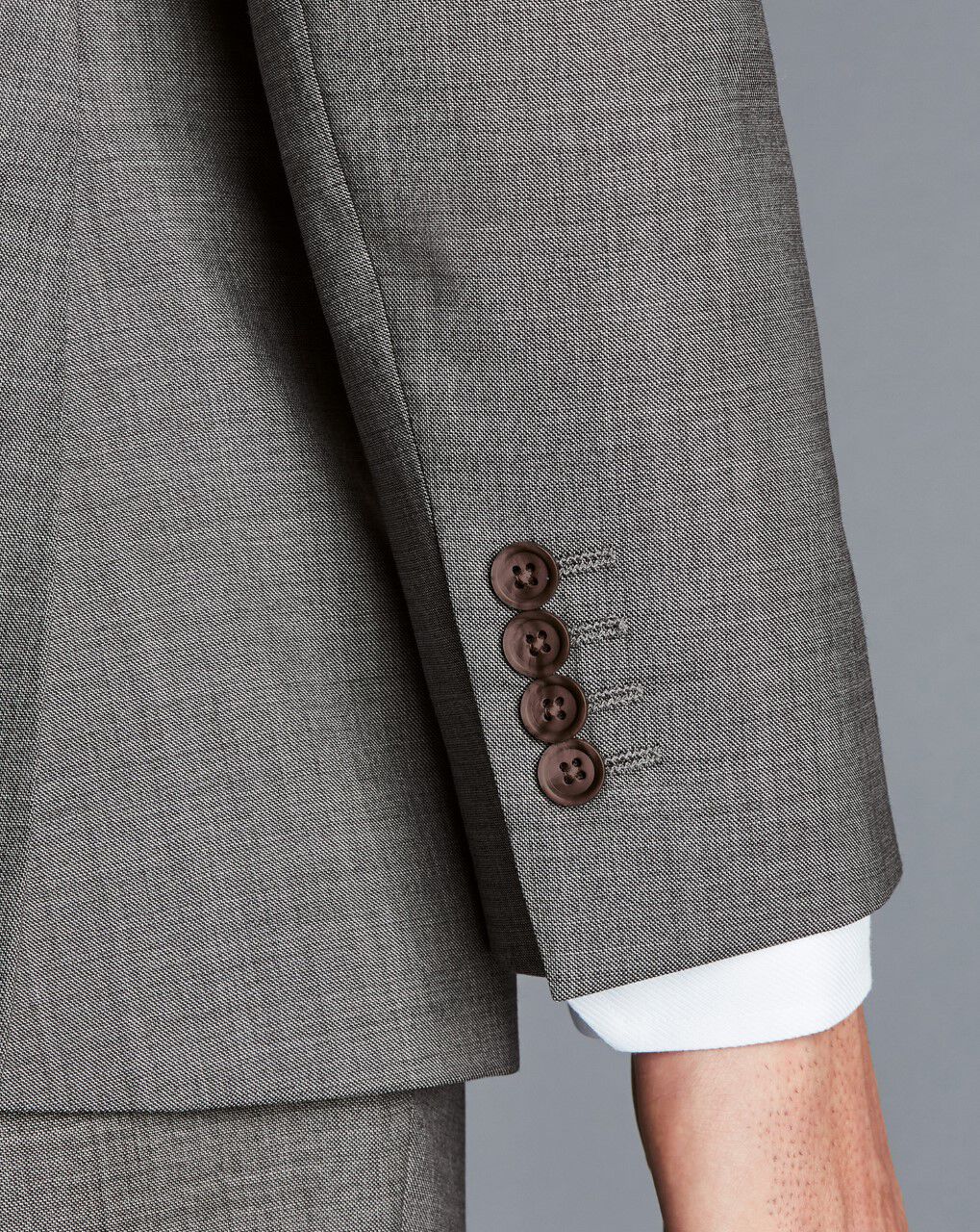 Sharkskin Suit Jacket - Grey