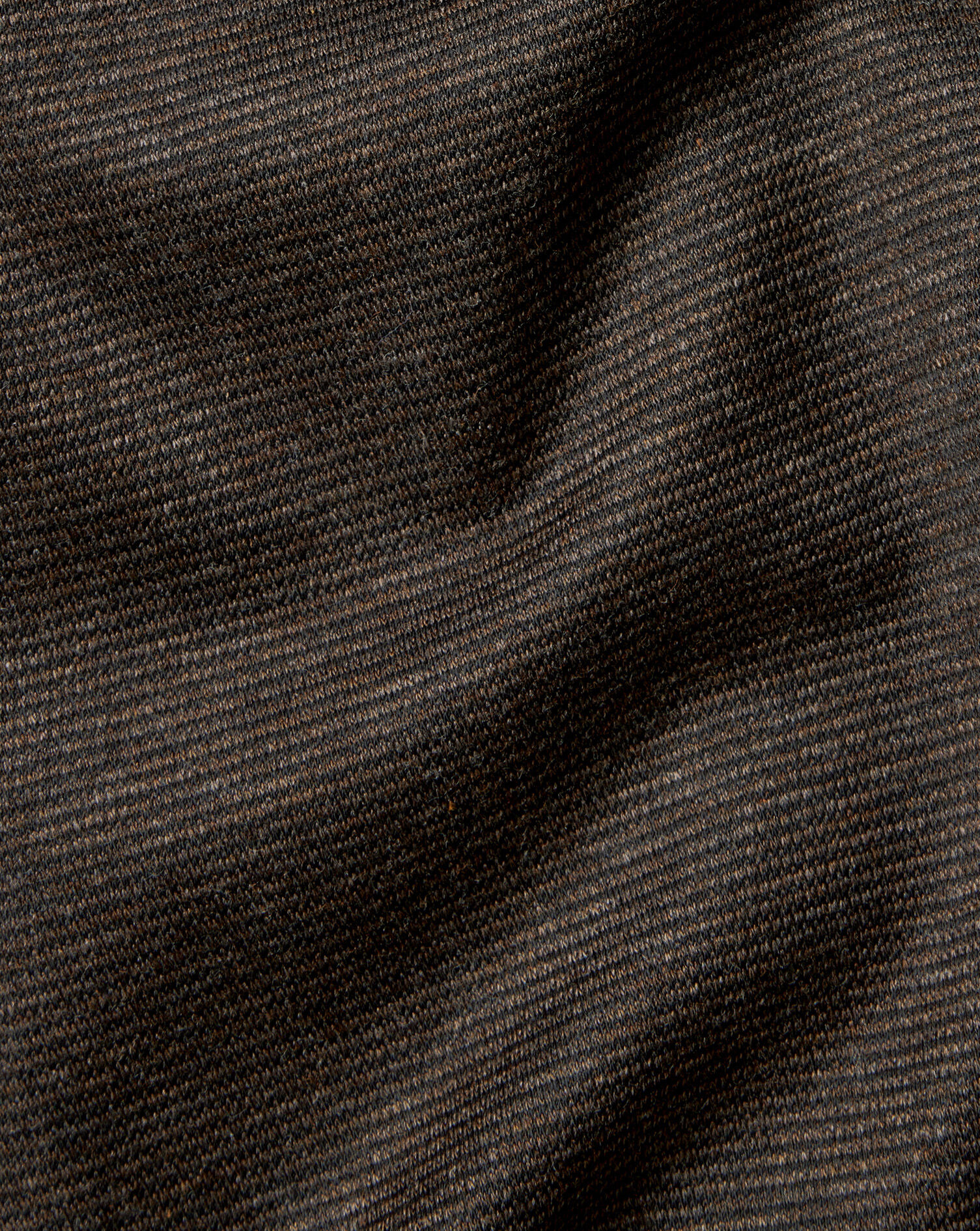 Birdseye Stripe Jacquard Polo - Chocolate Brown