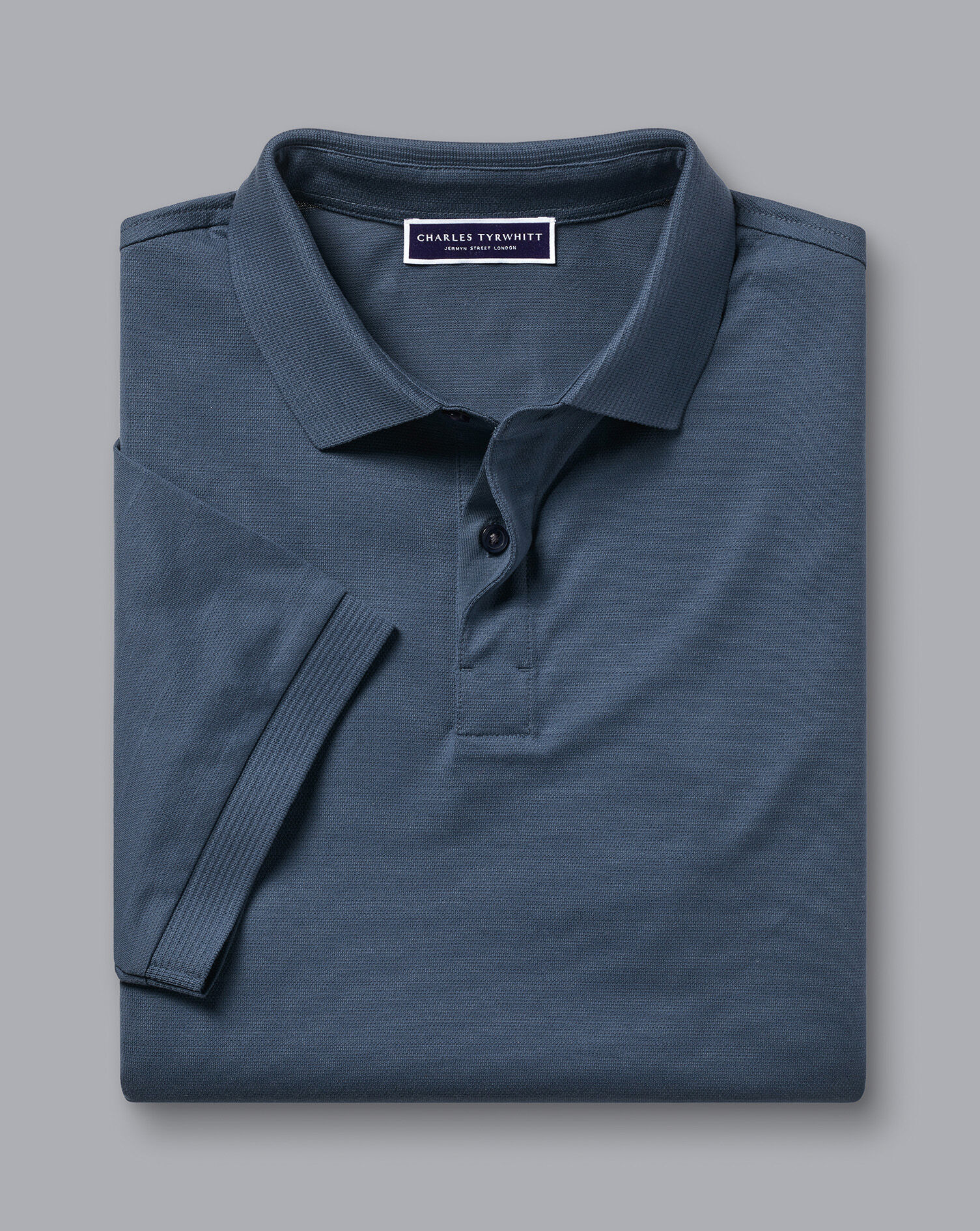 Tyrwhitt Cool Polo - Heather Blue