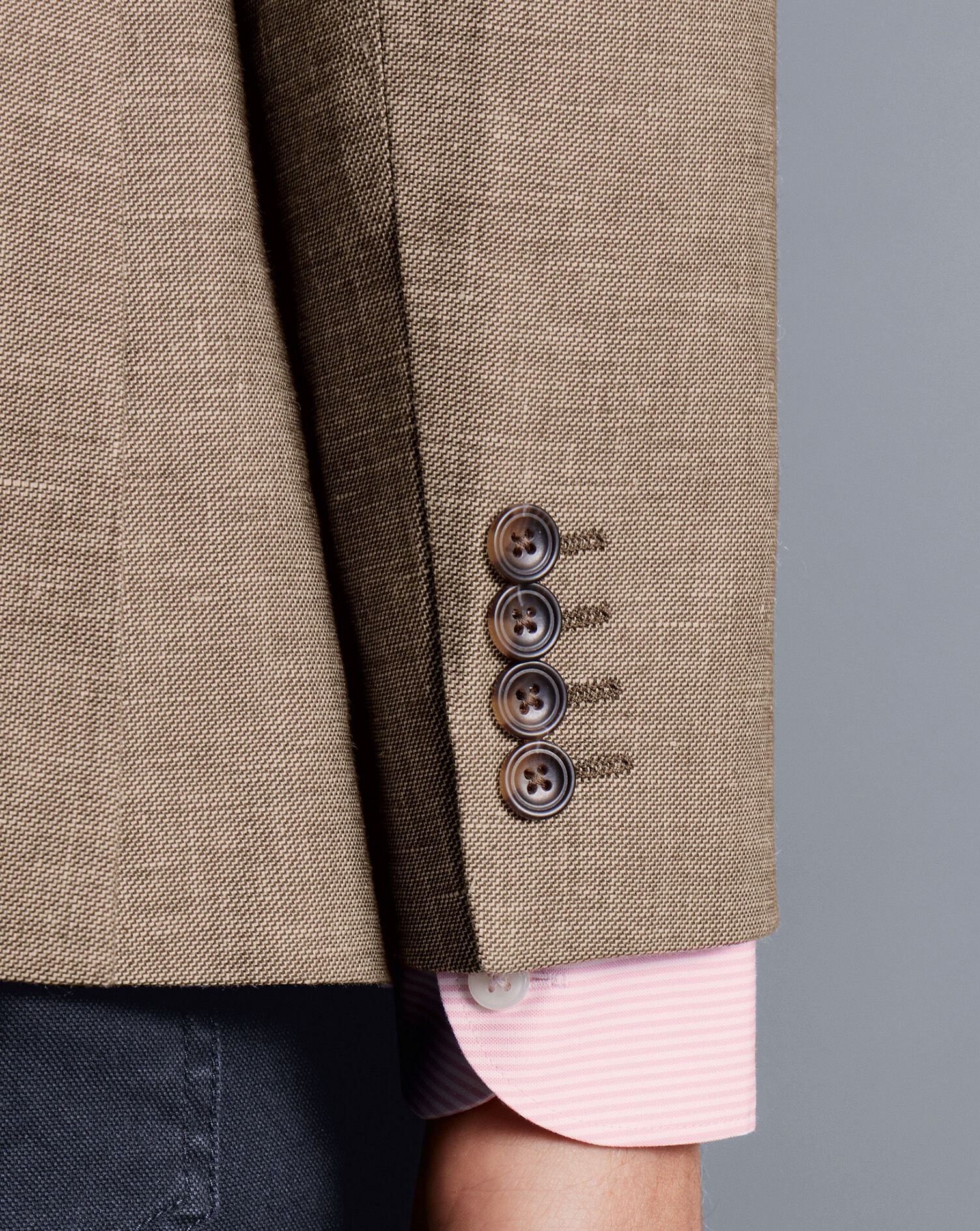 Linen Cotton Jacket - Taupe