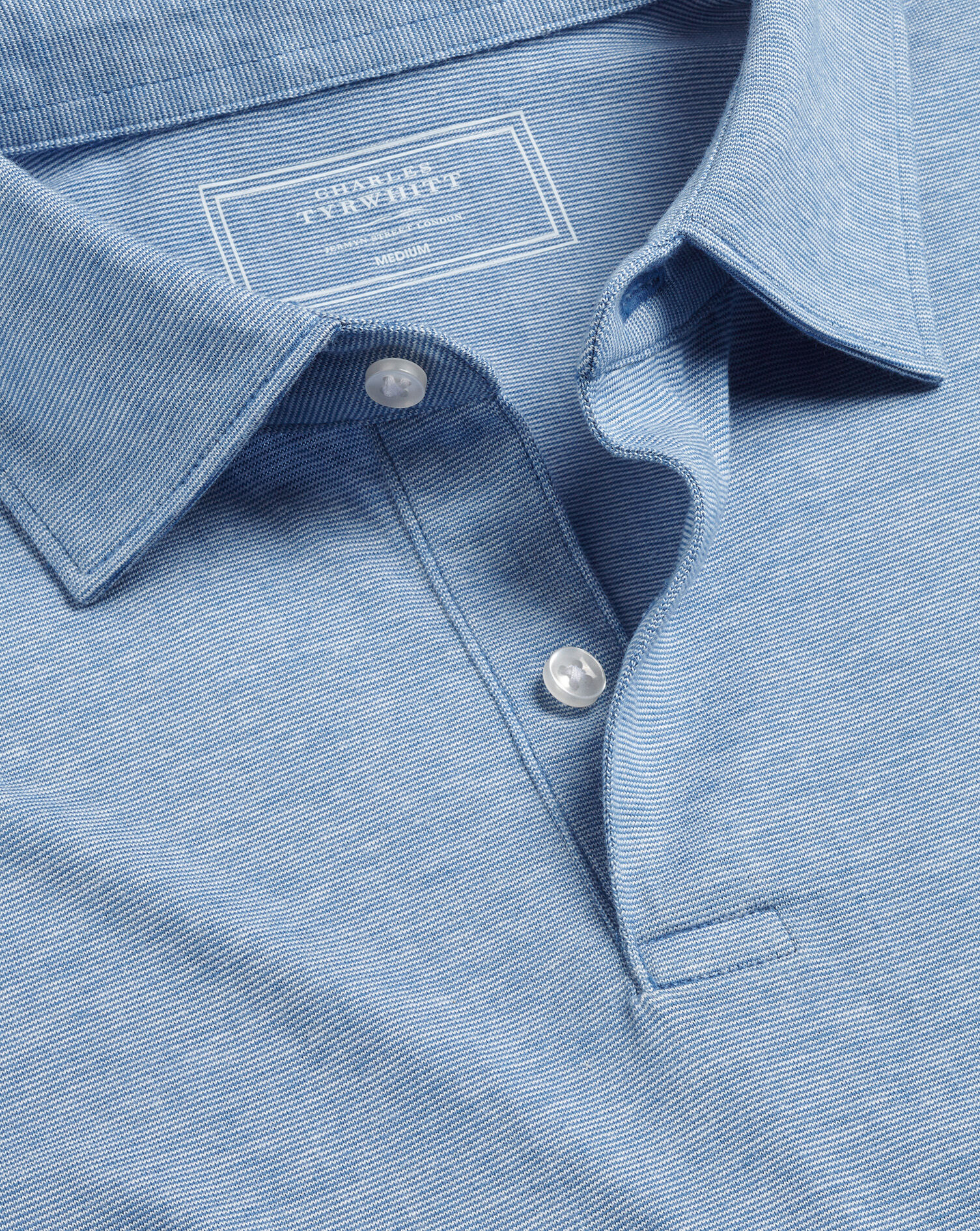 End-On-End Cotton Polo - Light Blue