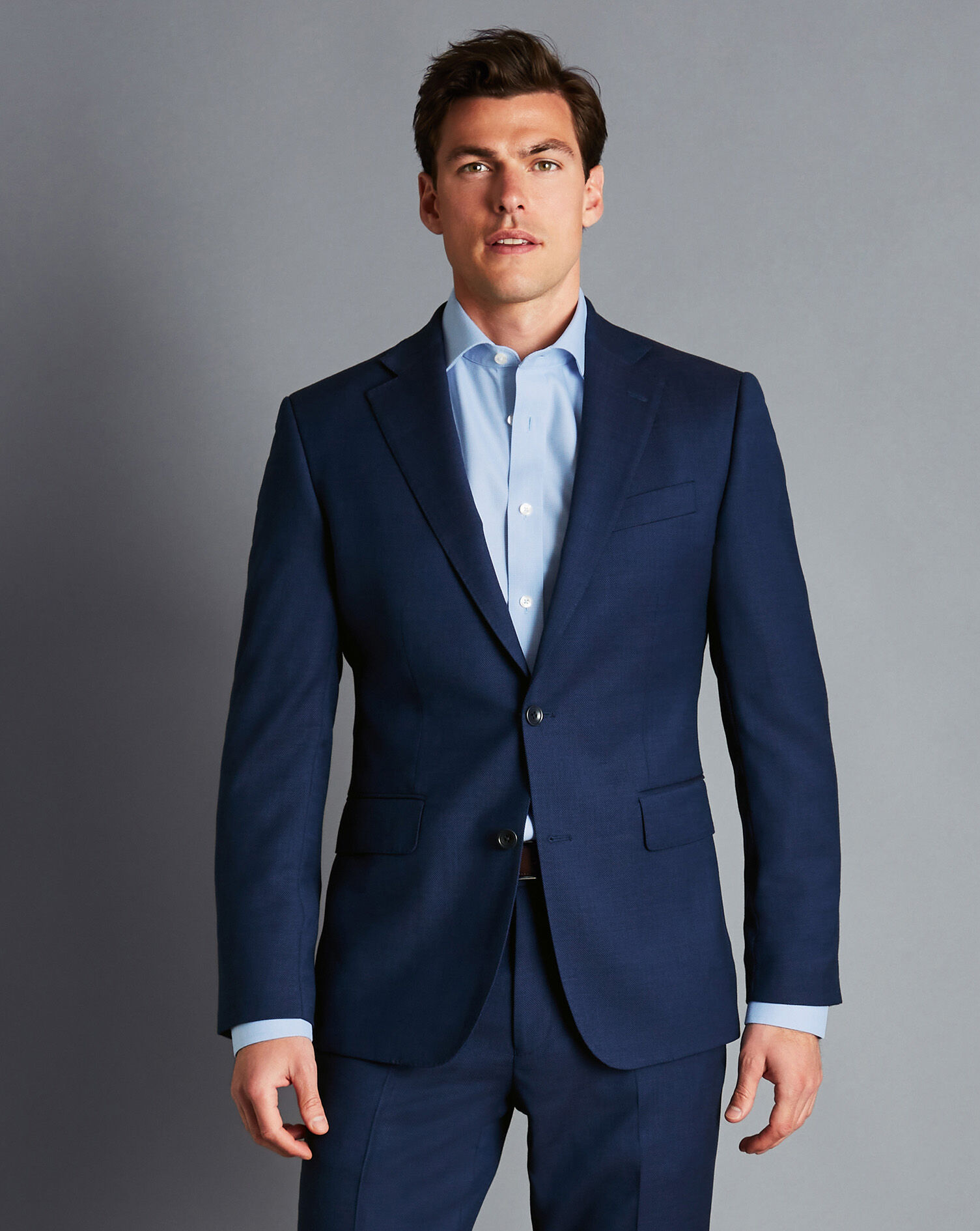 Birdseye Ultimate Performance Suit Jacket - Indigo Blue