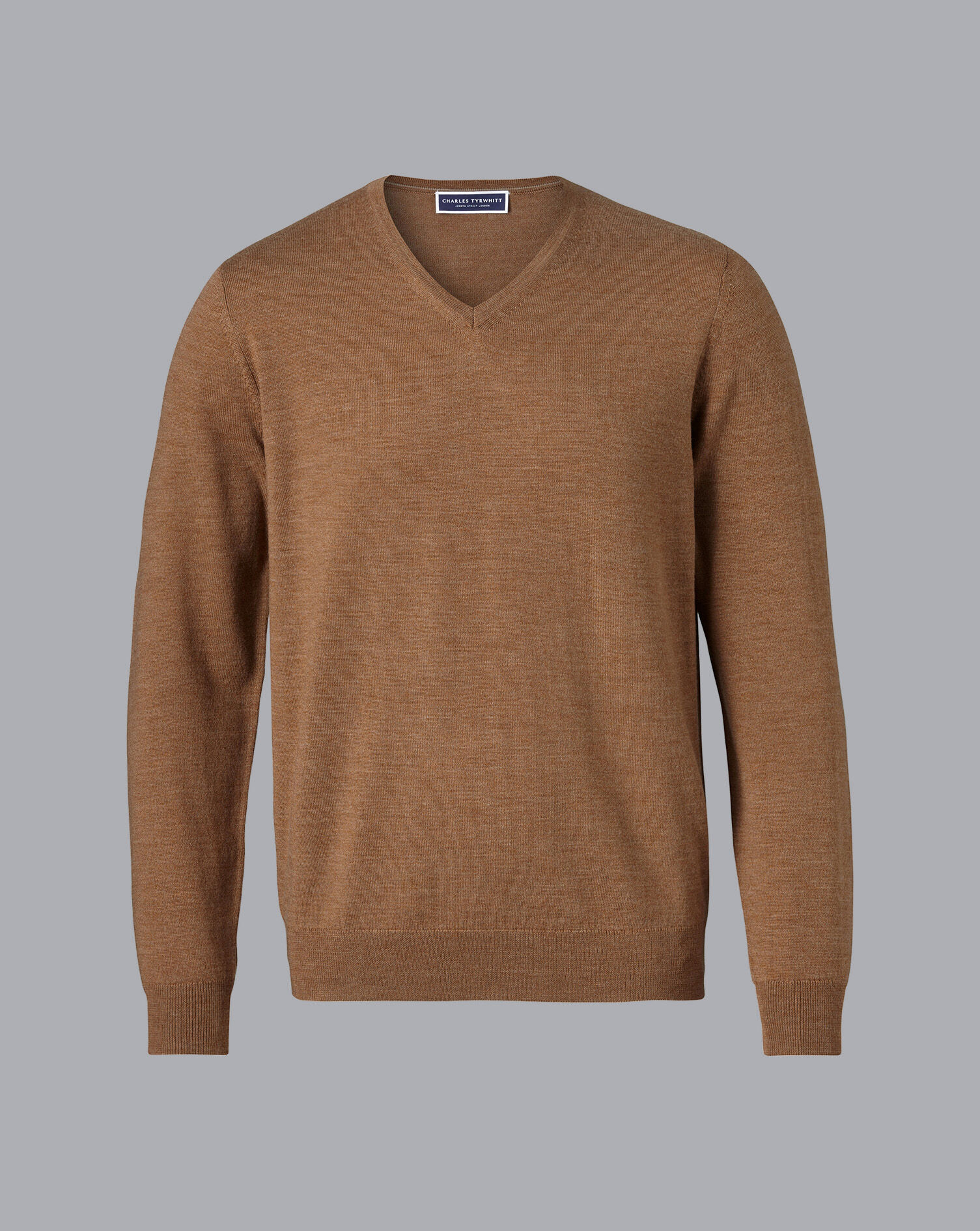Merino V-Neck Sweater - Sand