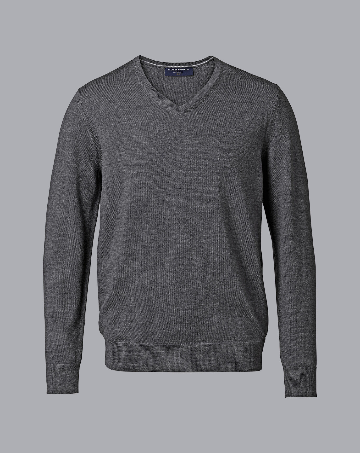 Merino V-Neck Sweater - Grey