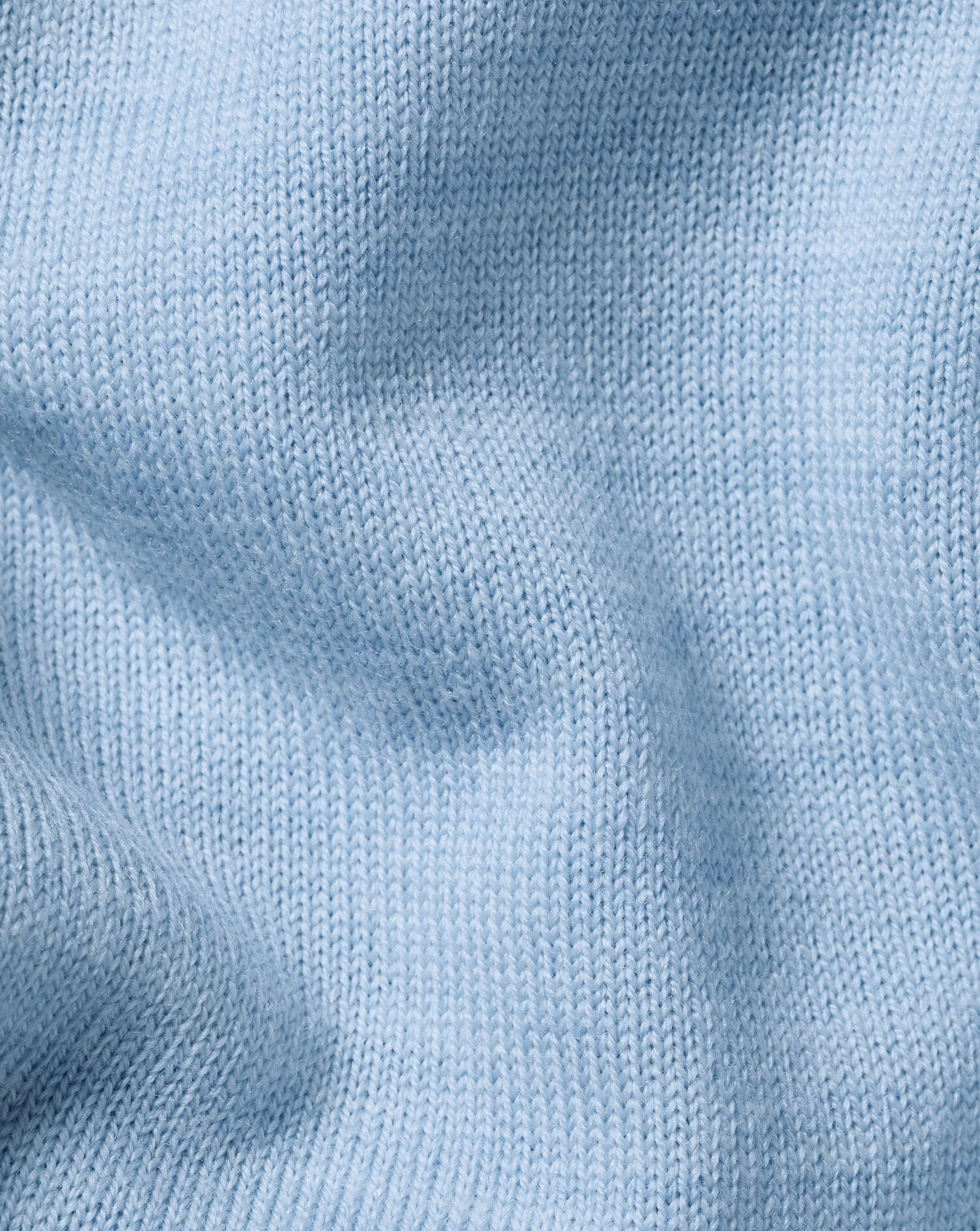 Merino Zip Neck Sweater - Sky Blue