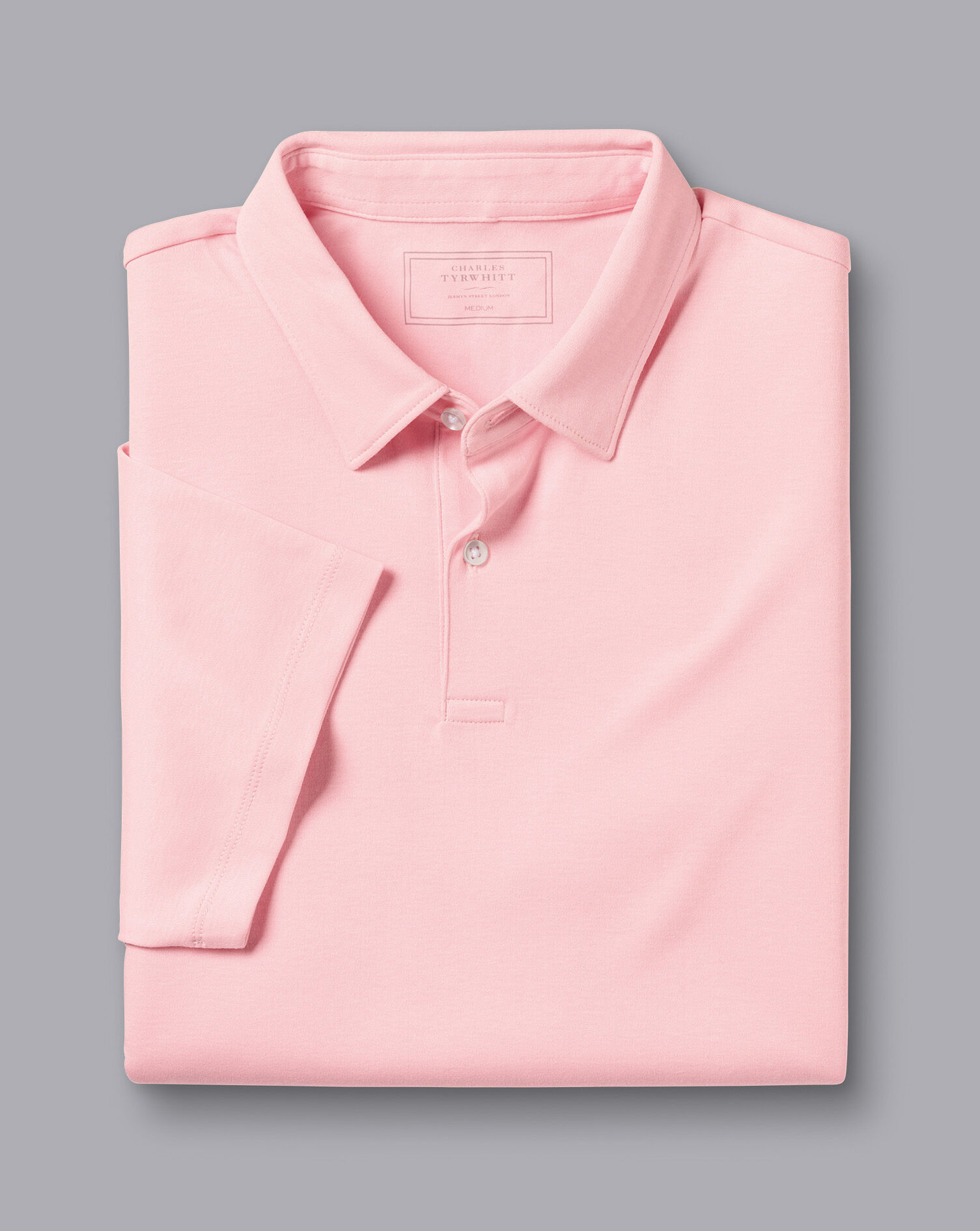 Combed Cotton Polo - Light Pink