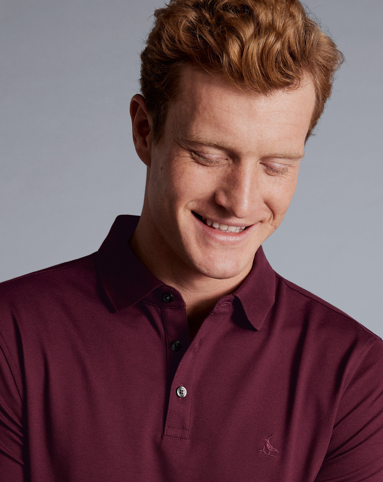 Tyrwhitt Pique Polo - Wine Red