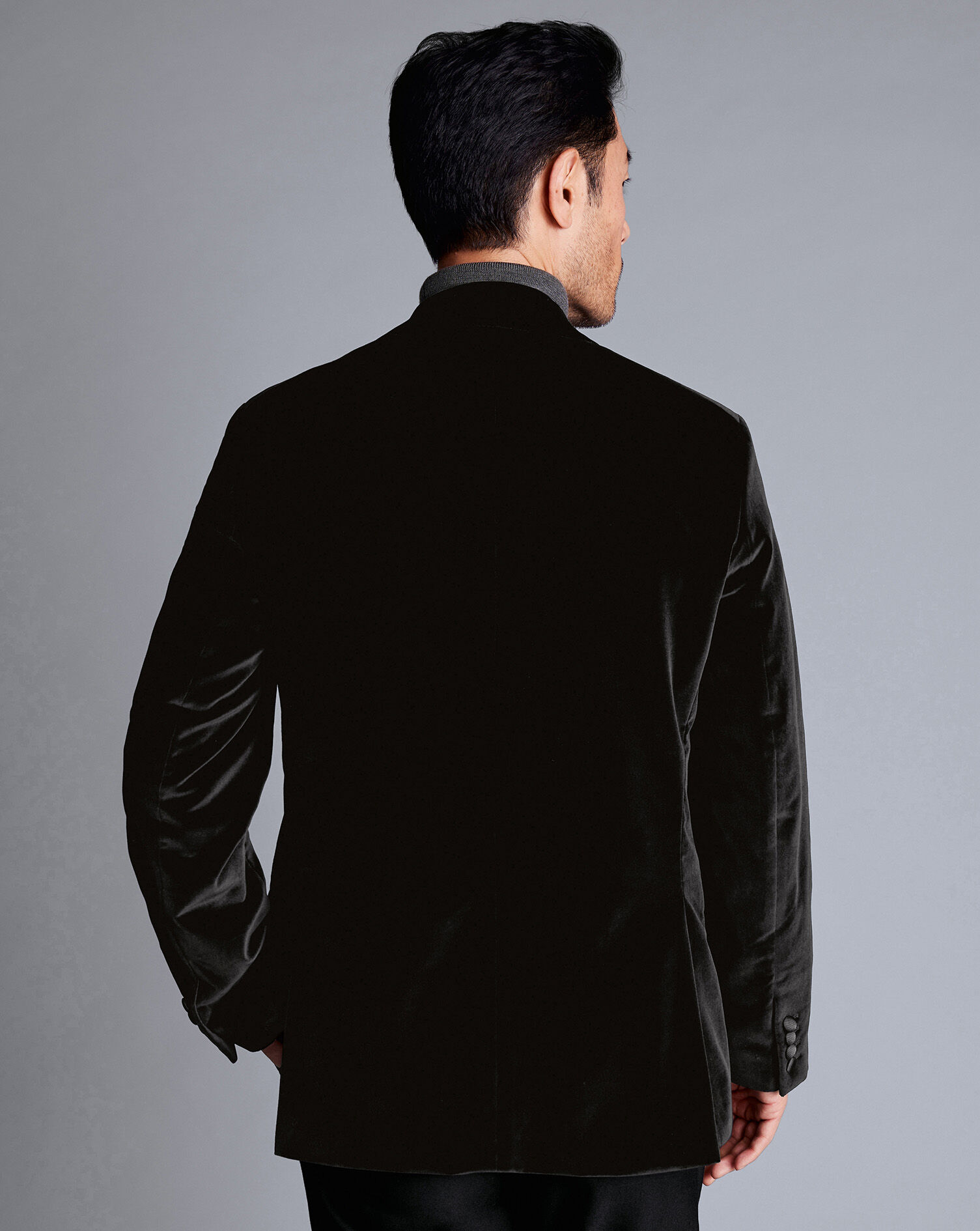 Italian Velvet Jacket - Black