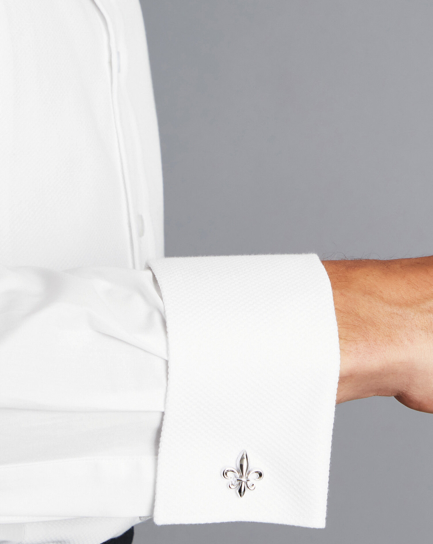 Wing Collar Marcella Bib Tuxedo Shirt  - White