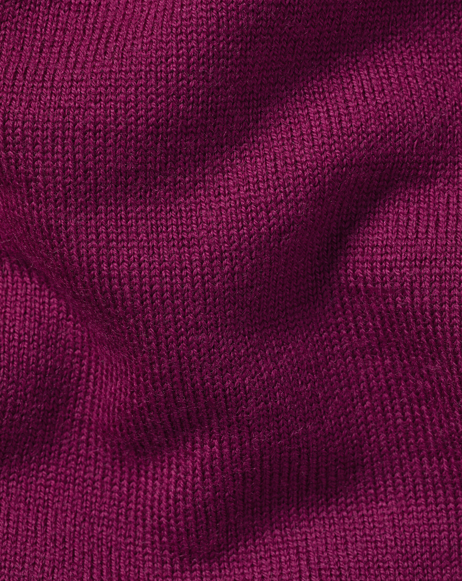 Merino Zip Neck Sweater - Dark Pink
