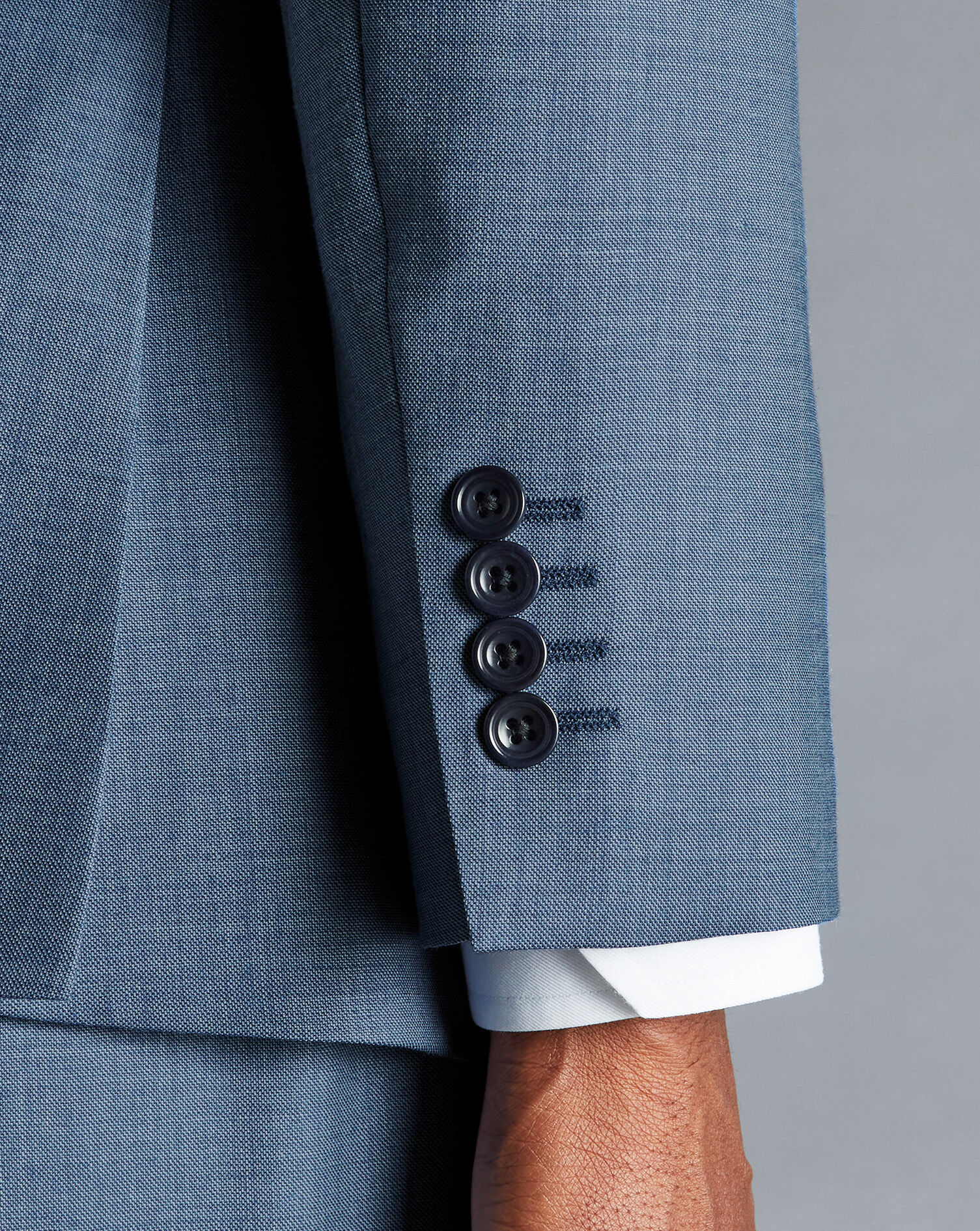 Sharkskin Suit Jacket - Cornflower Blue