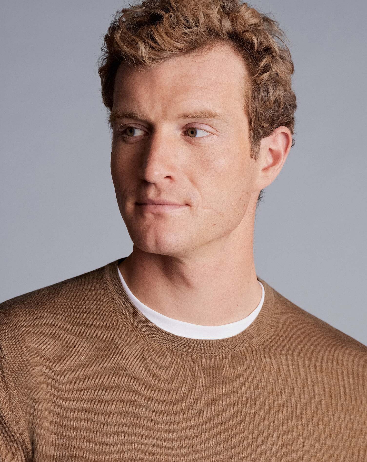 Merino Crew Neck Sweater - Sand