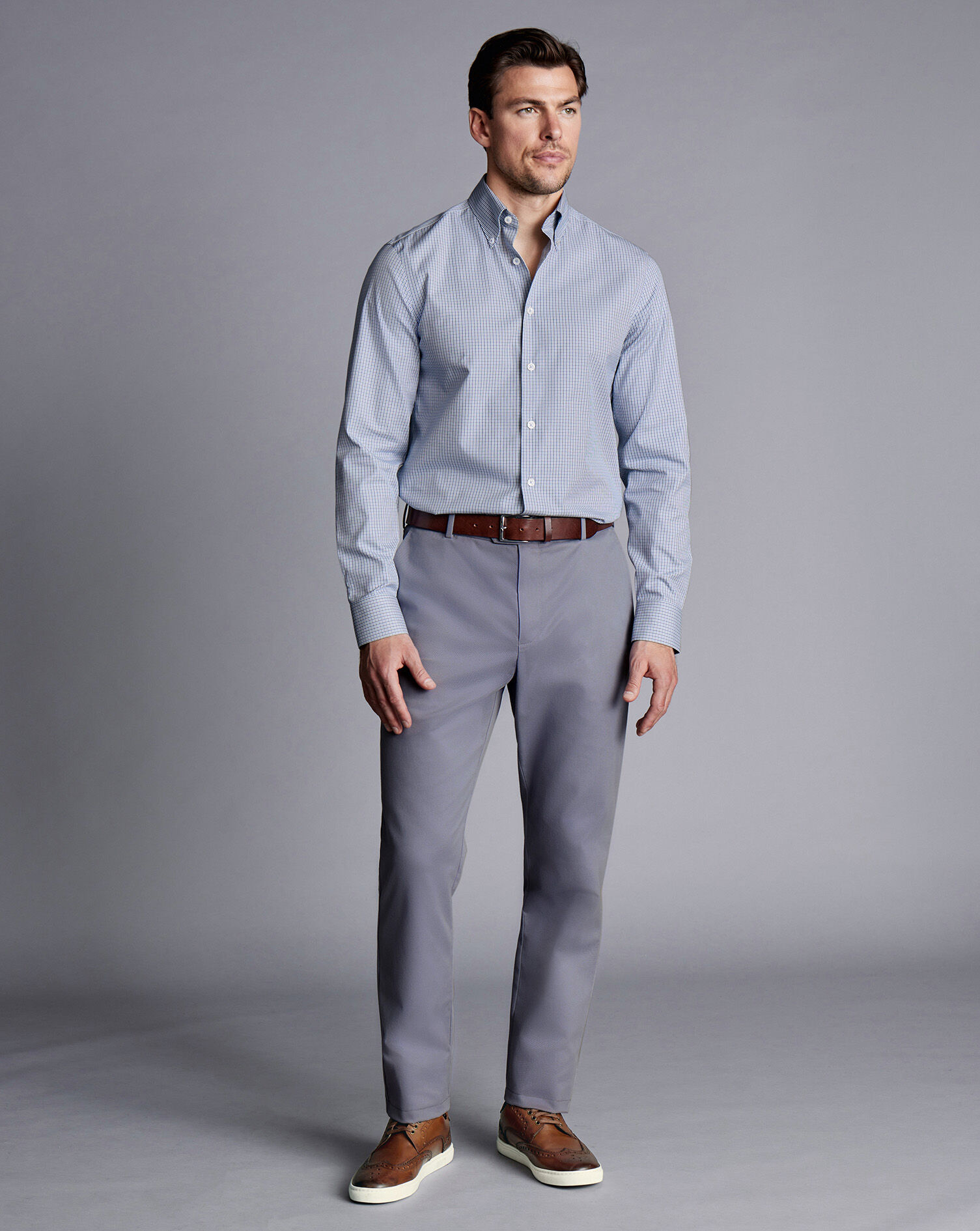 Ultimate Non-Iron Chinos - Heather Blue