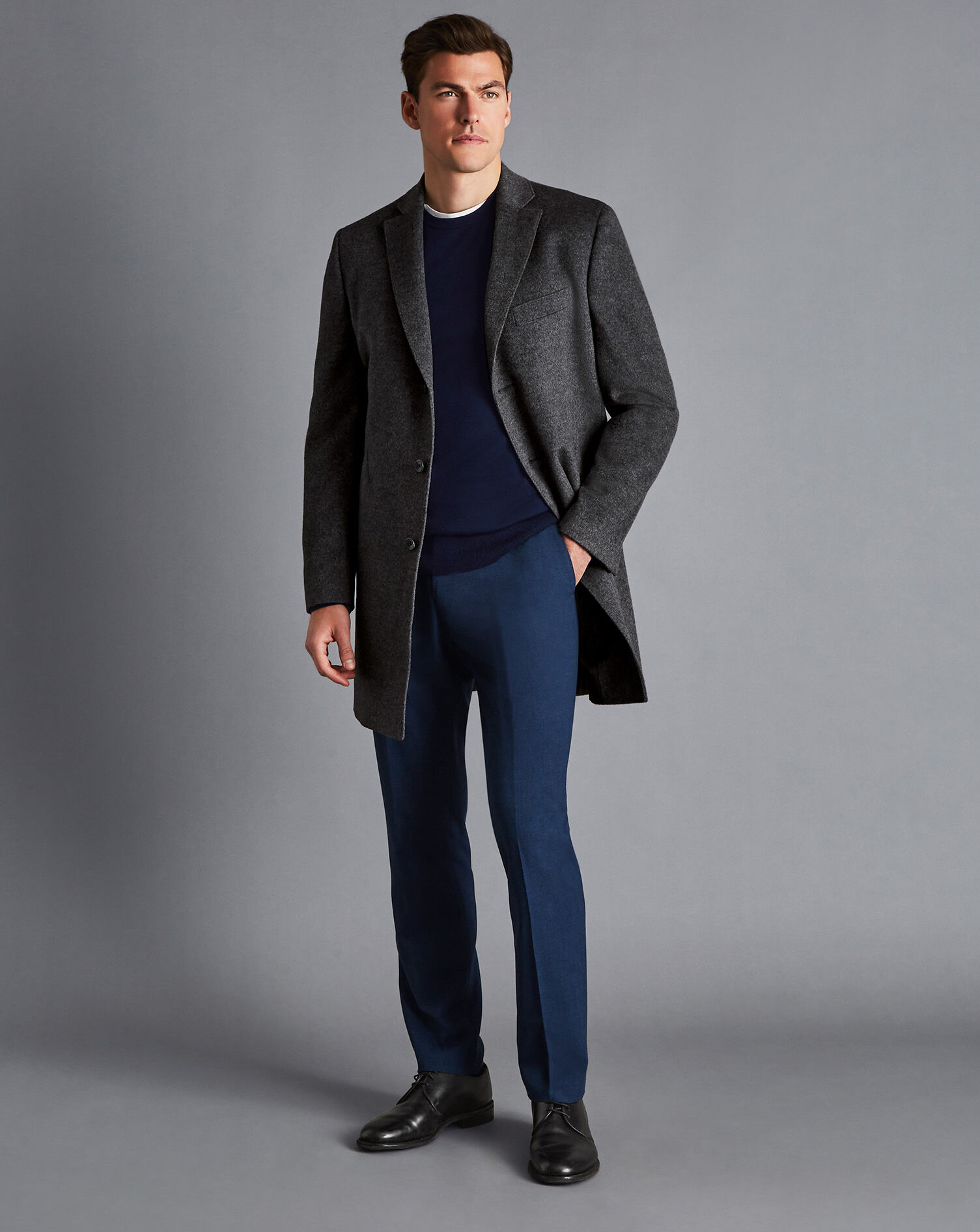 Wool Overcoat - Dark Grey