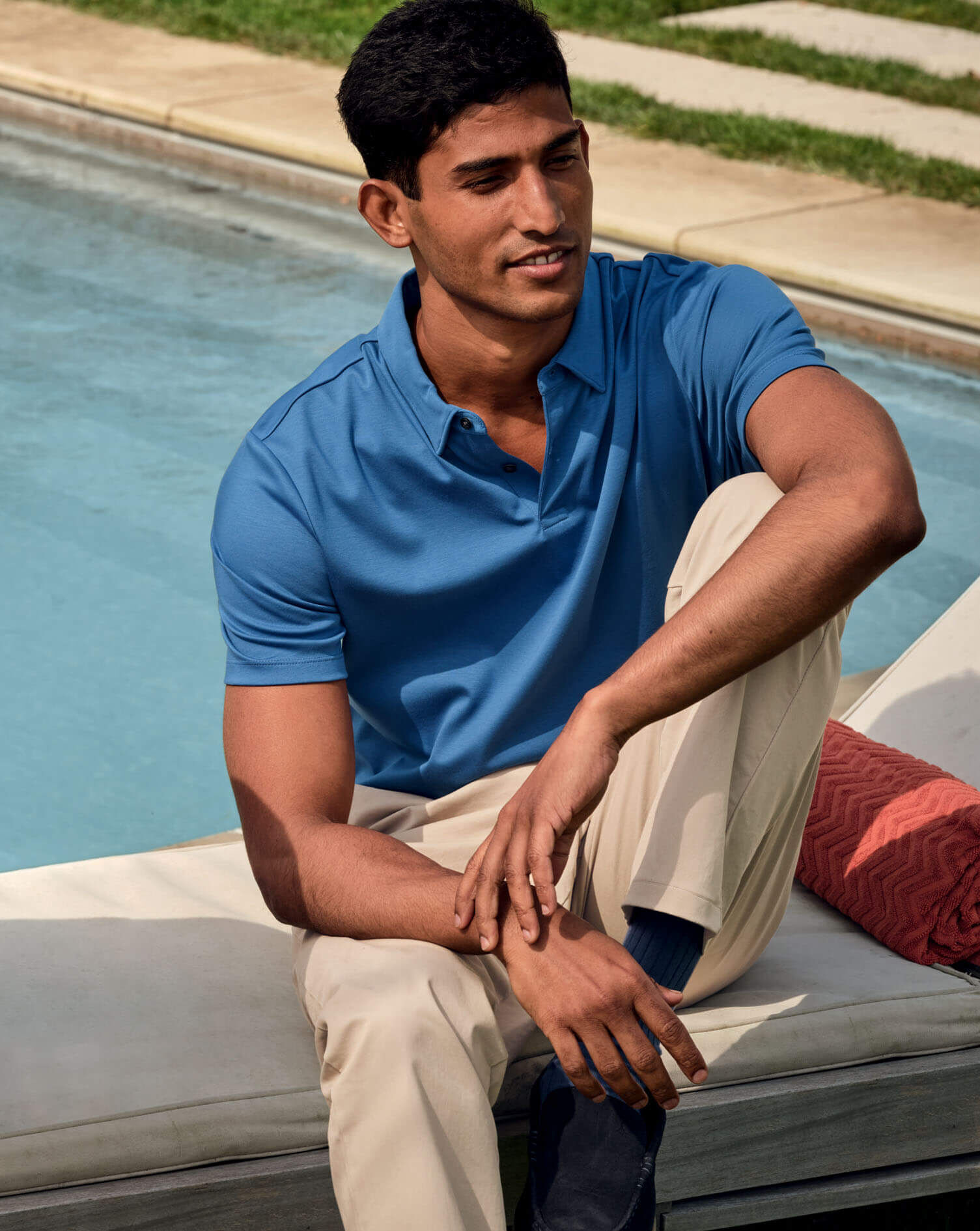 Smart Jersey Polo - Ocean Blue