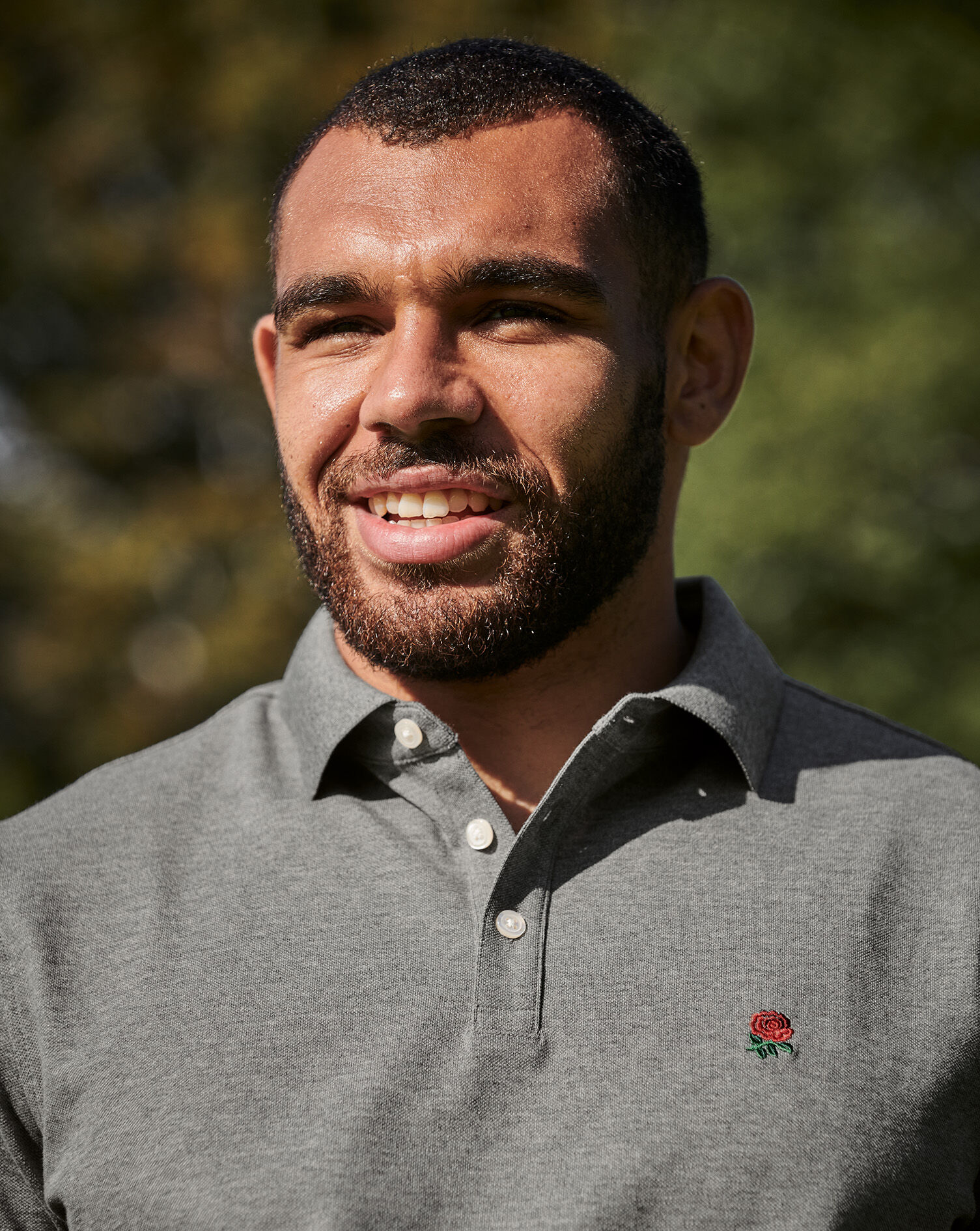 England Rugby Pique Polo - Grey Marl