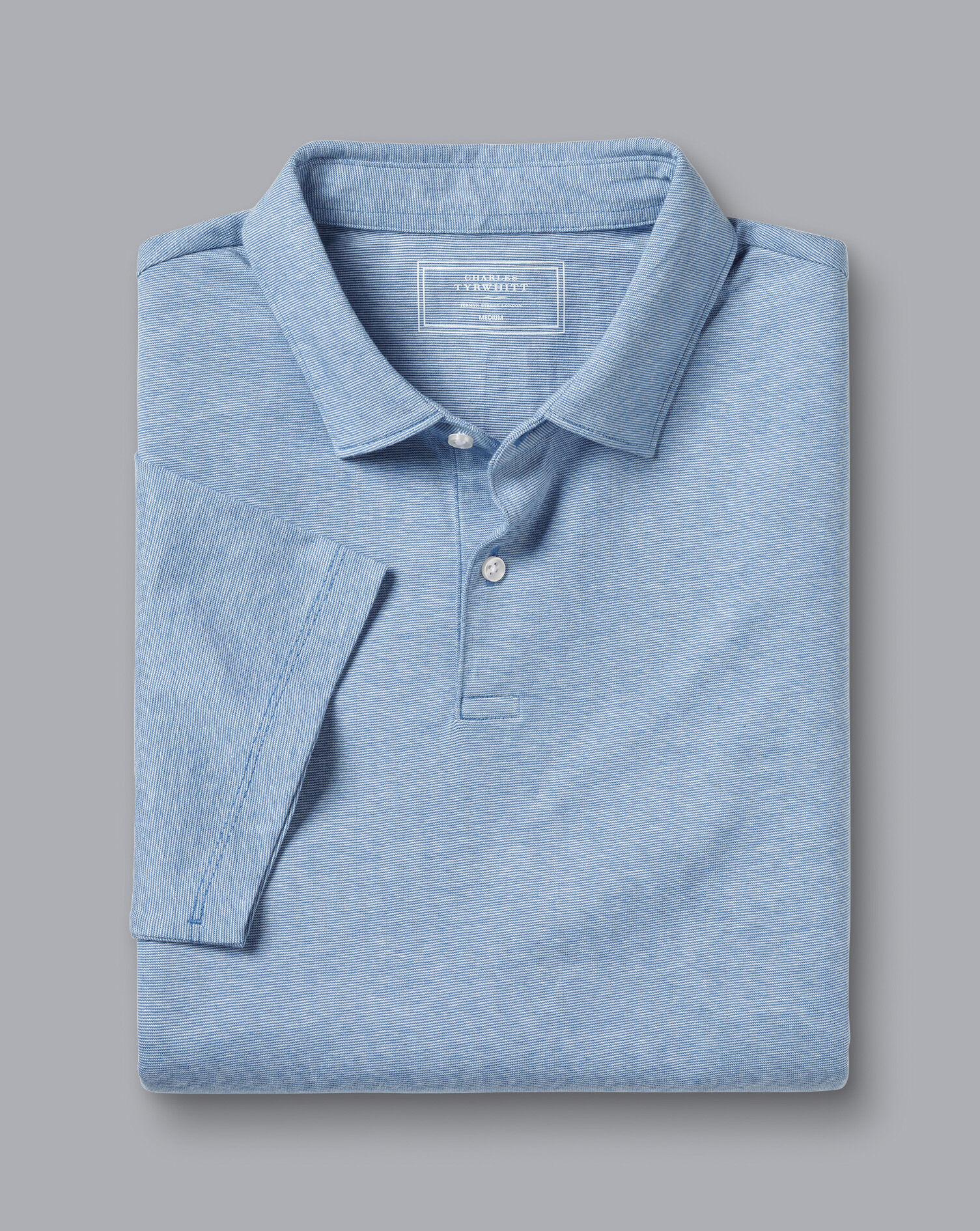 End-On-End Cotton Polo - Light Blue