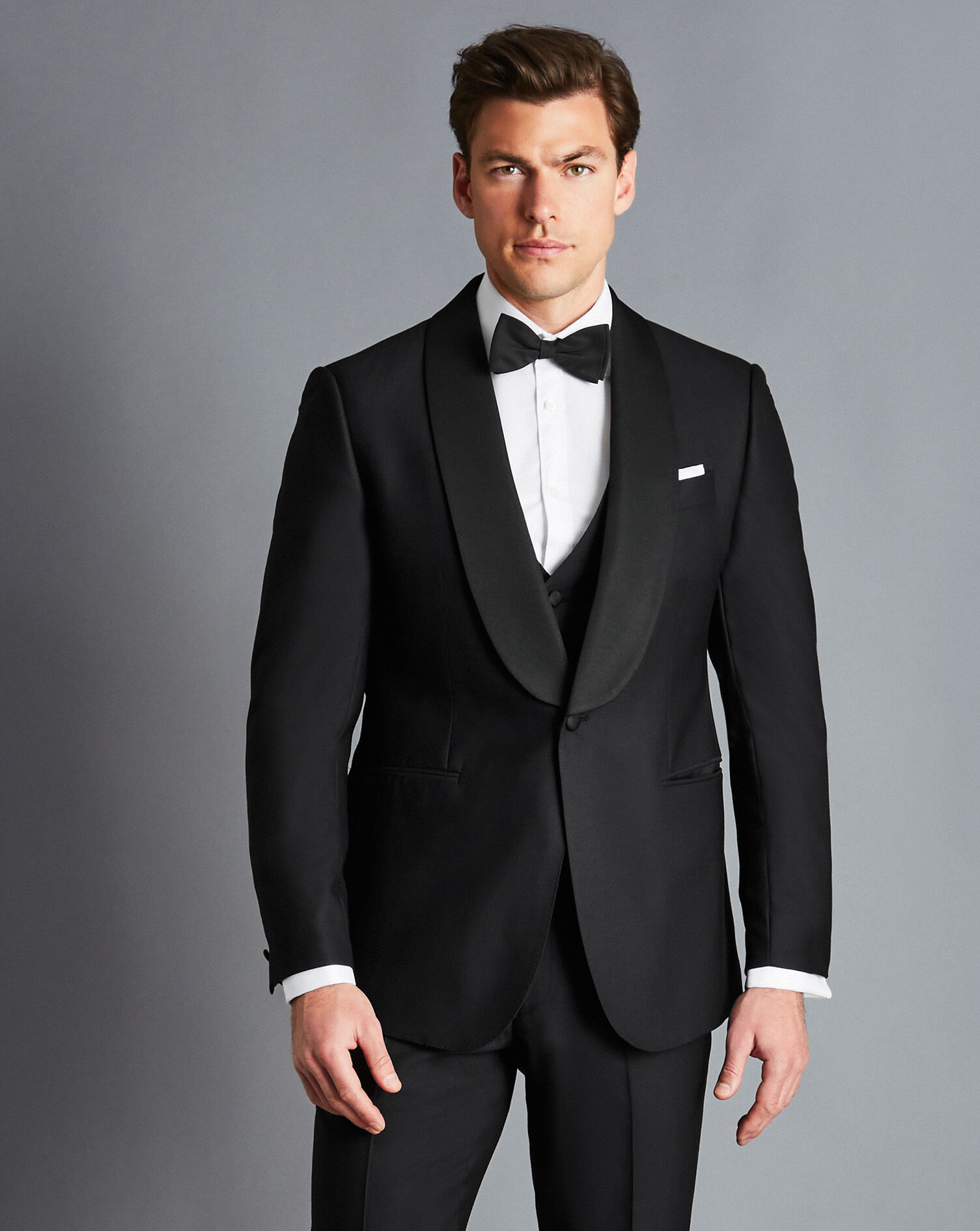 Shawl Lapel Tuxedo Jacket - Black