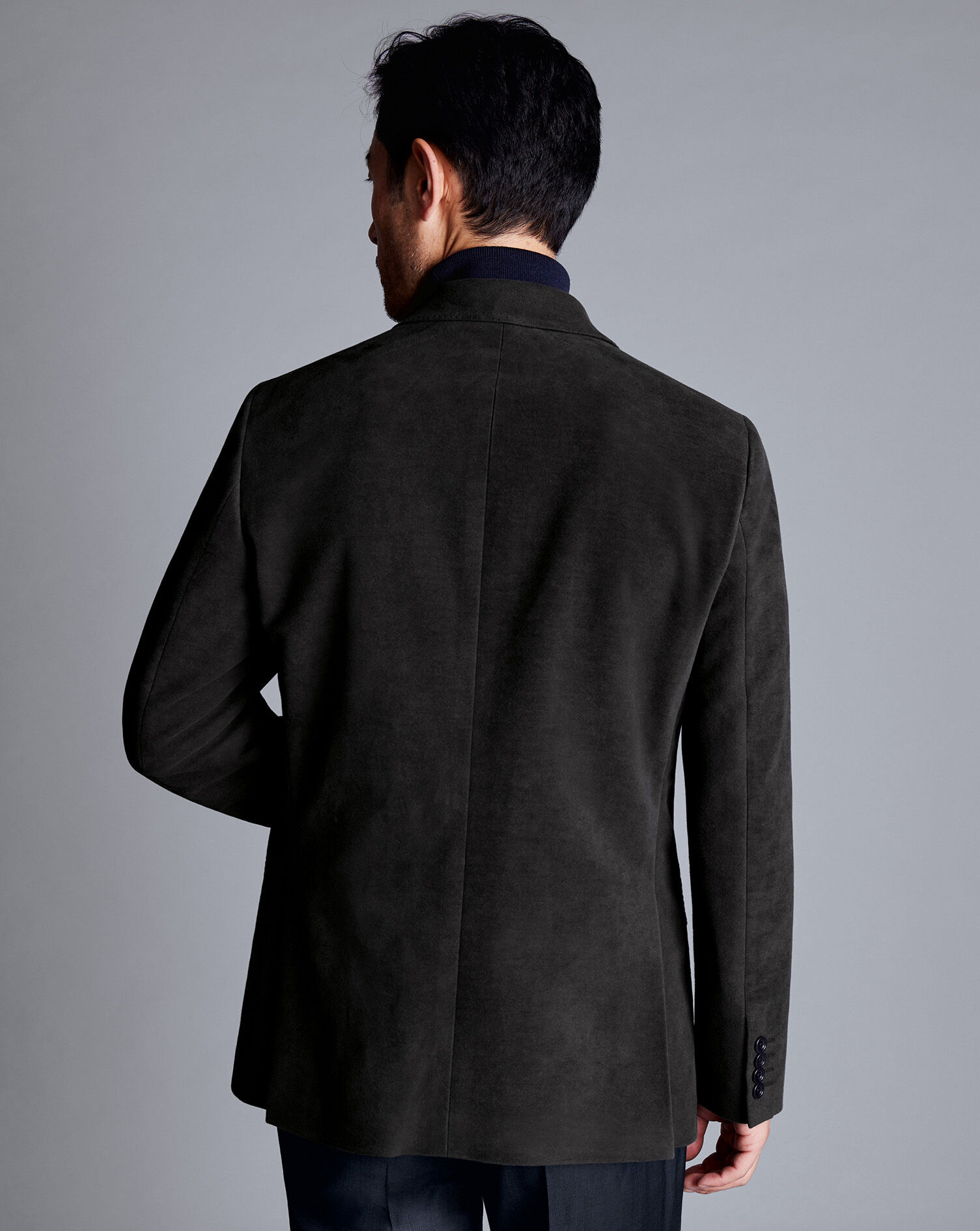 Italian Moleskin Jacket  - Dark Grey