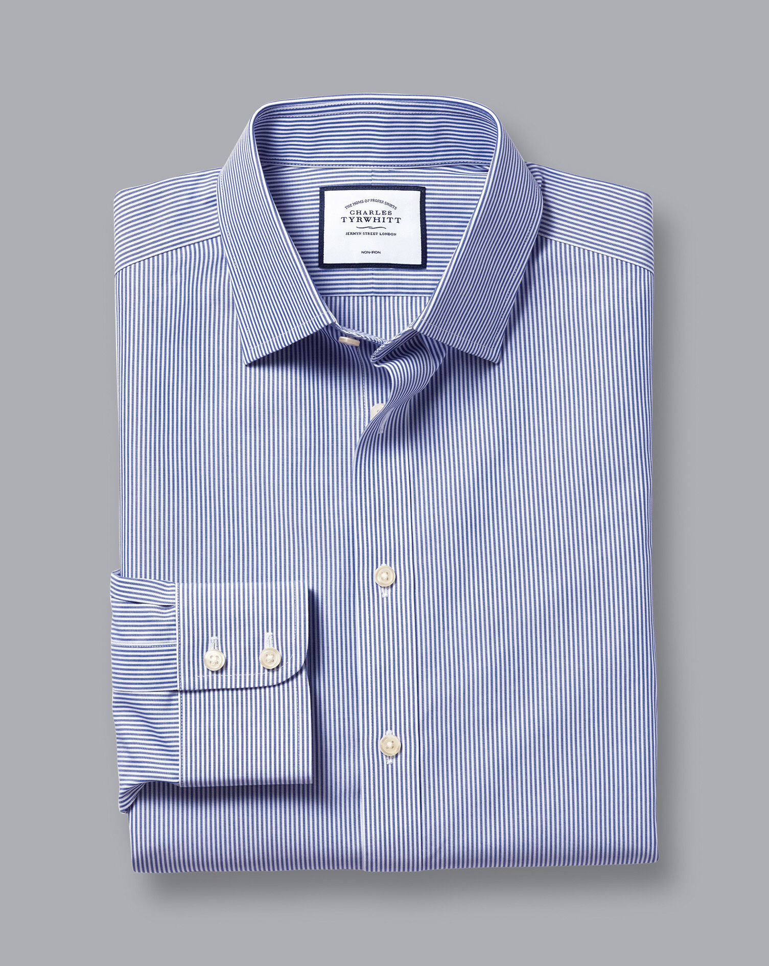 Non-Iron Bengal Stripe Shirt - Royal Blue
