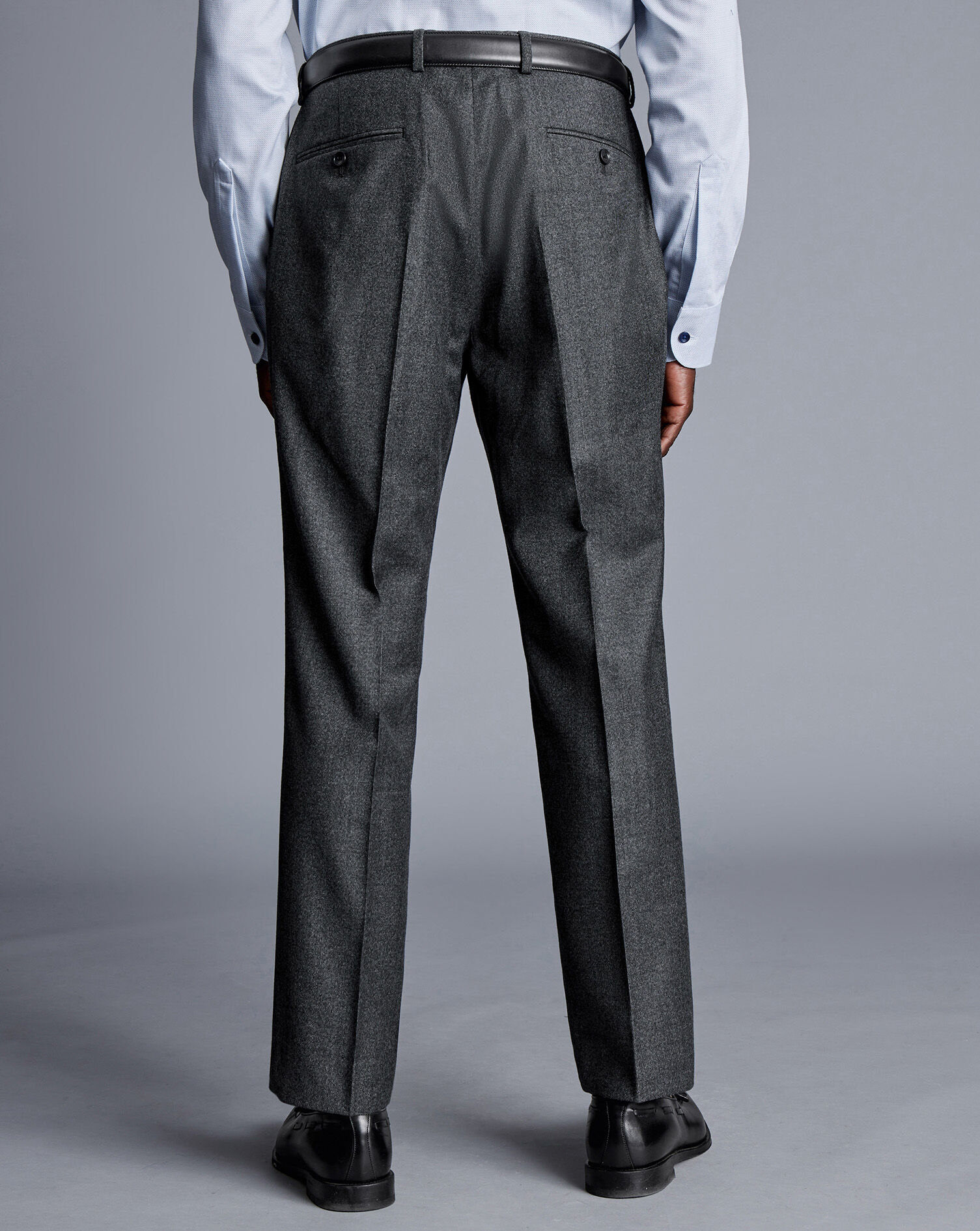 Italian Pindot Suit Pants - Grey