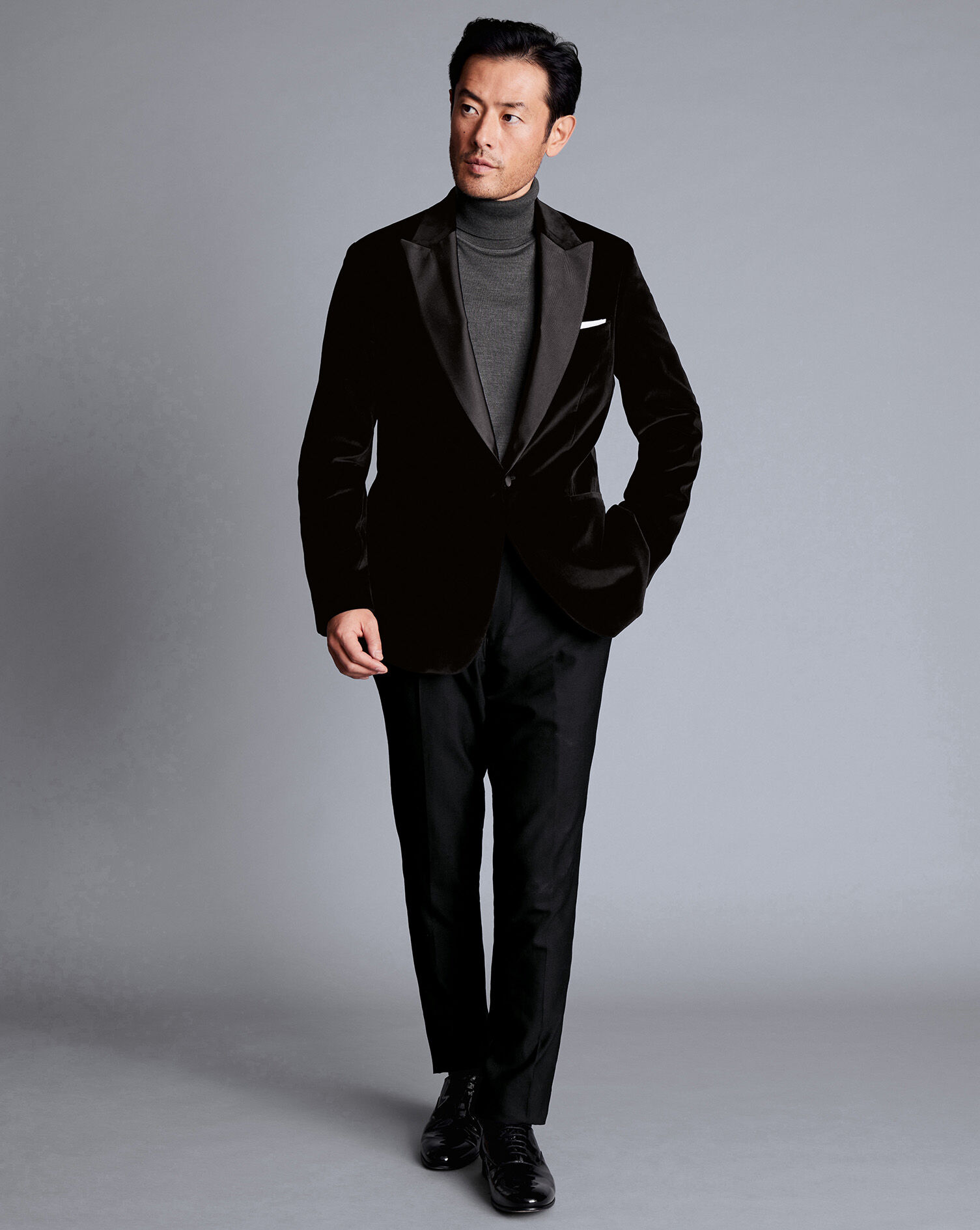 Italian Velvet Jacket - Black