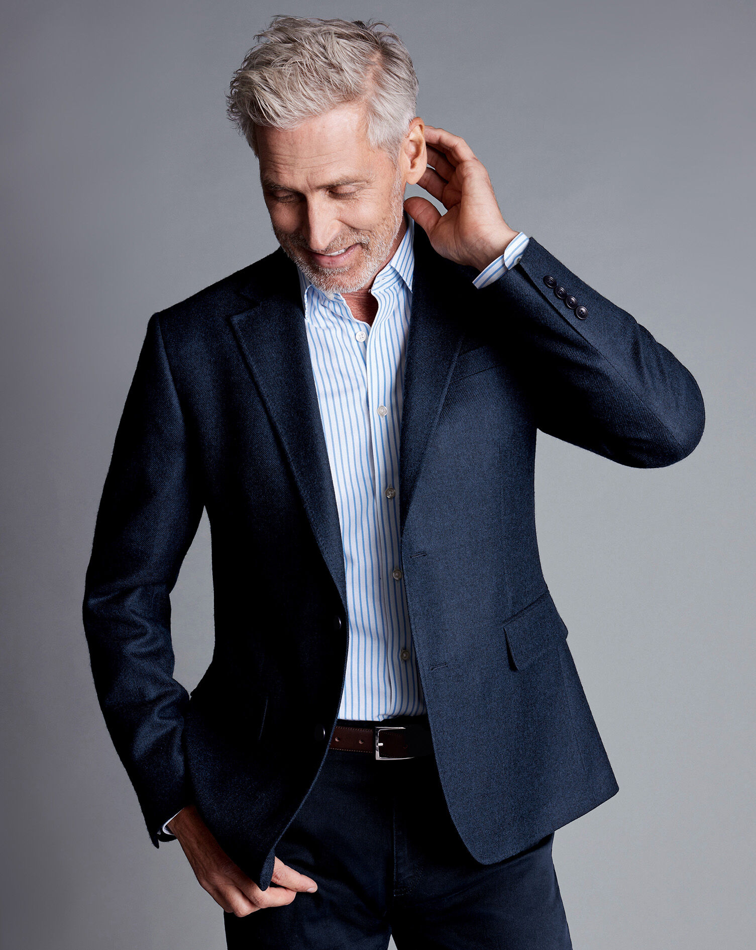 Twill Wool Jacket - Dark Navy