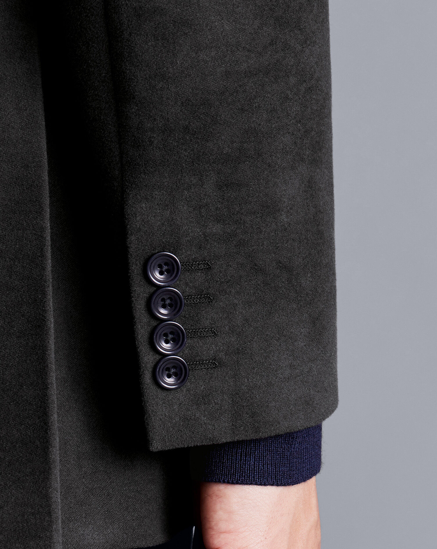 Italian Moleskin Jacket  - Dark Grey